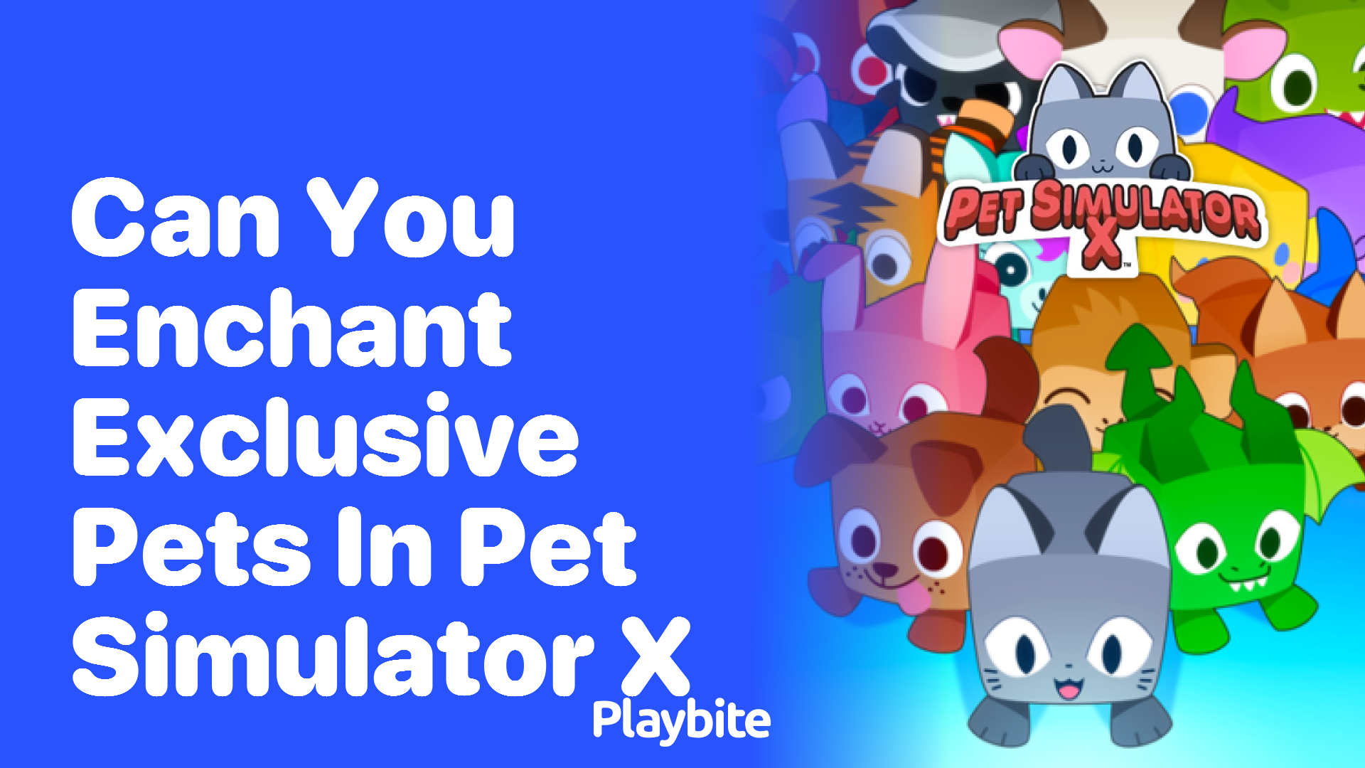 Can You Enchant Exclusive Pets in Pet Simulator X?