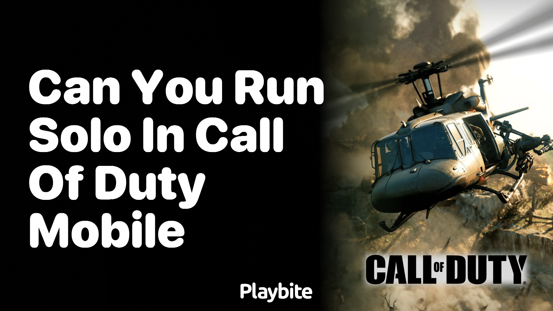 Can You Run Solo in Call of Duty Mobile?