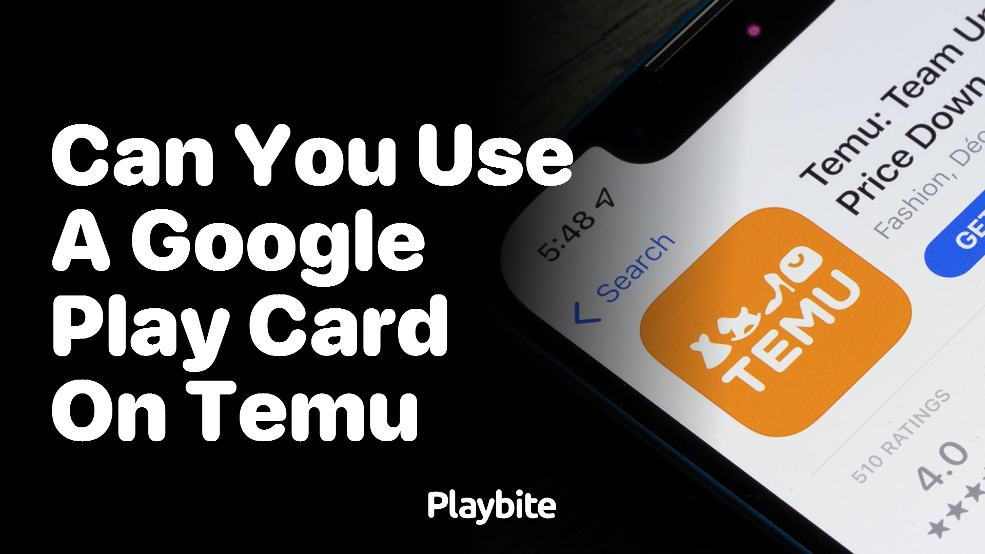 Can You Use a Google Play Card on Temu?