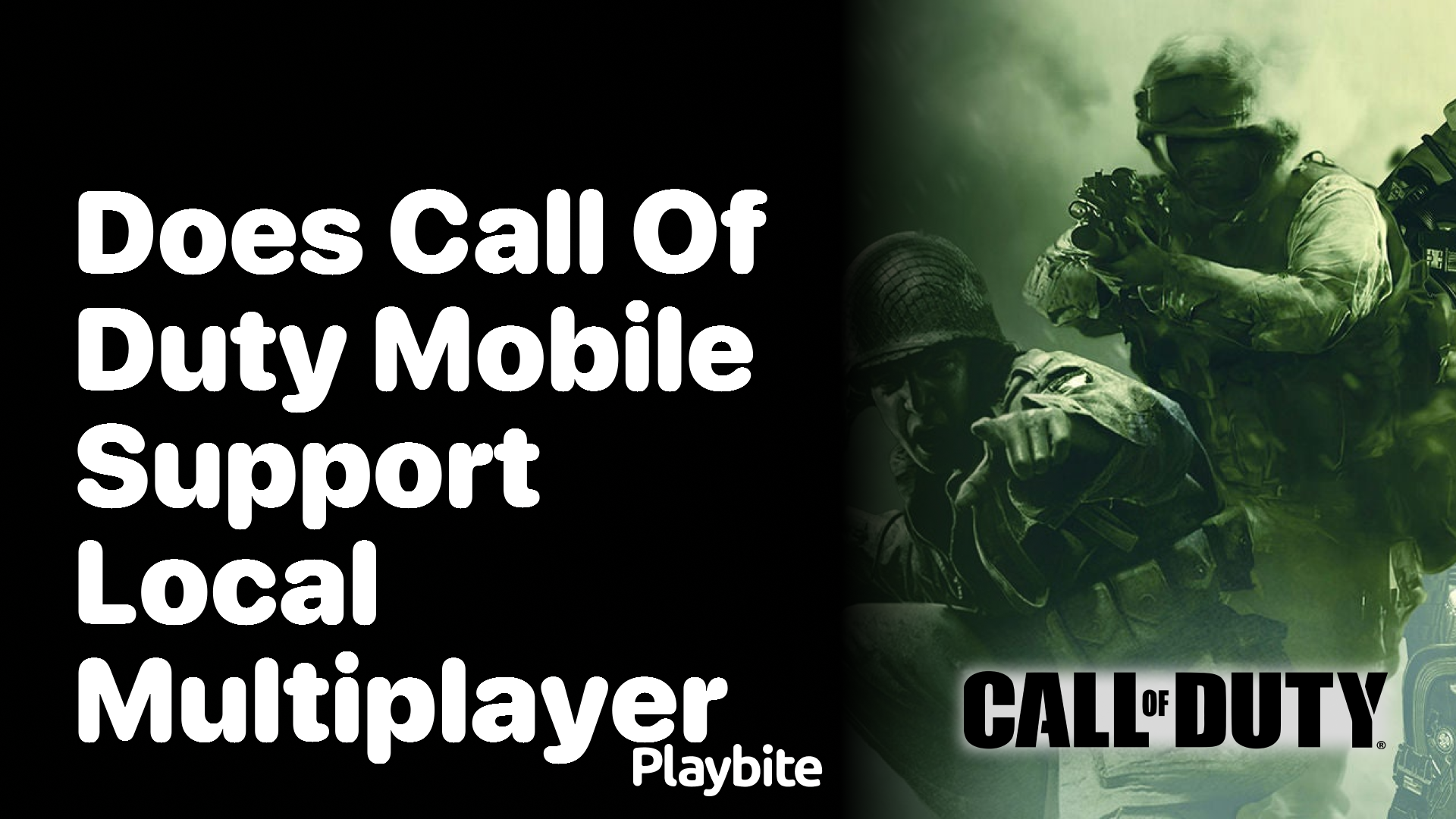 Does Call of Duty Mobile Support Local Multiplayer?