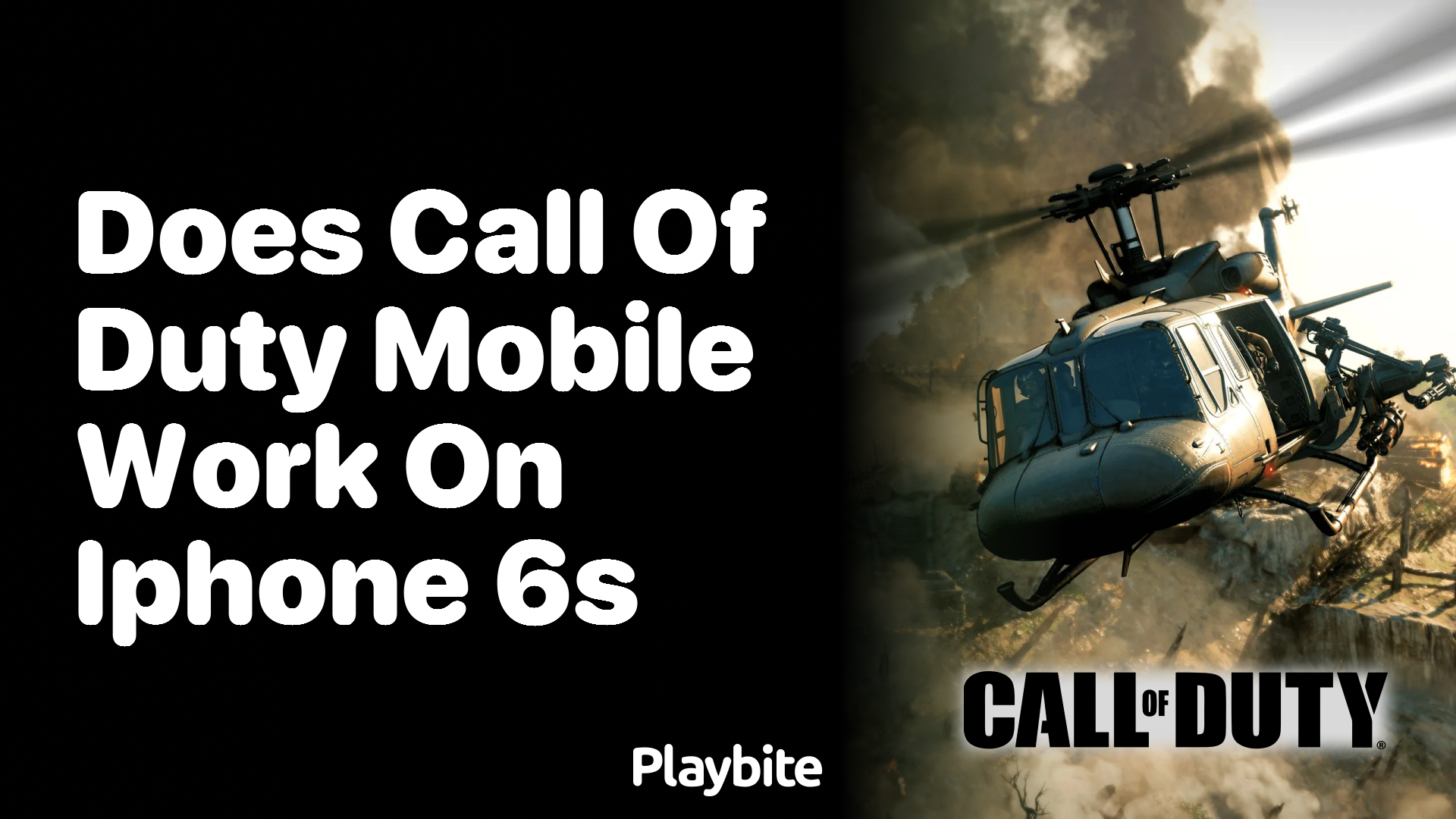 Does Call of Duty Mobile Work on iPhone 6s?