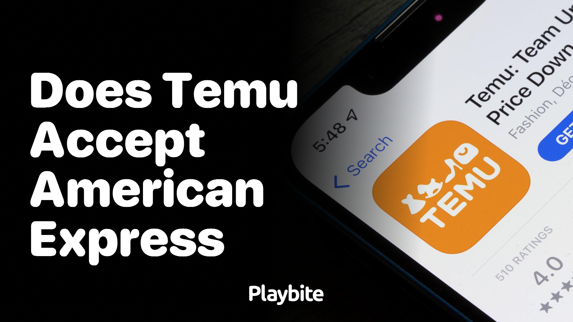 Does Temu accept American Express for payment?