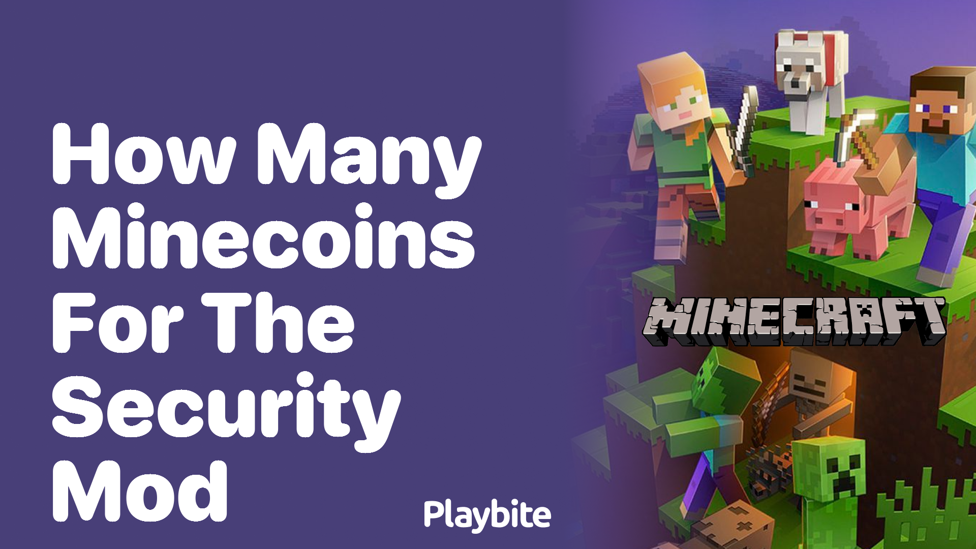 How many Minecoins do you need for the Security Mod in Minecraft?