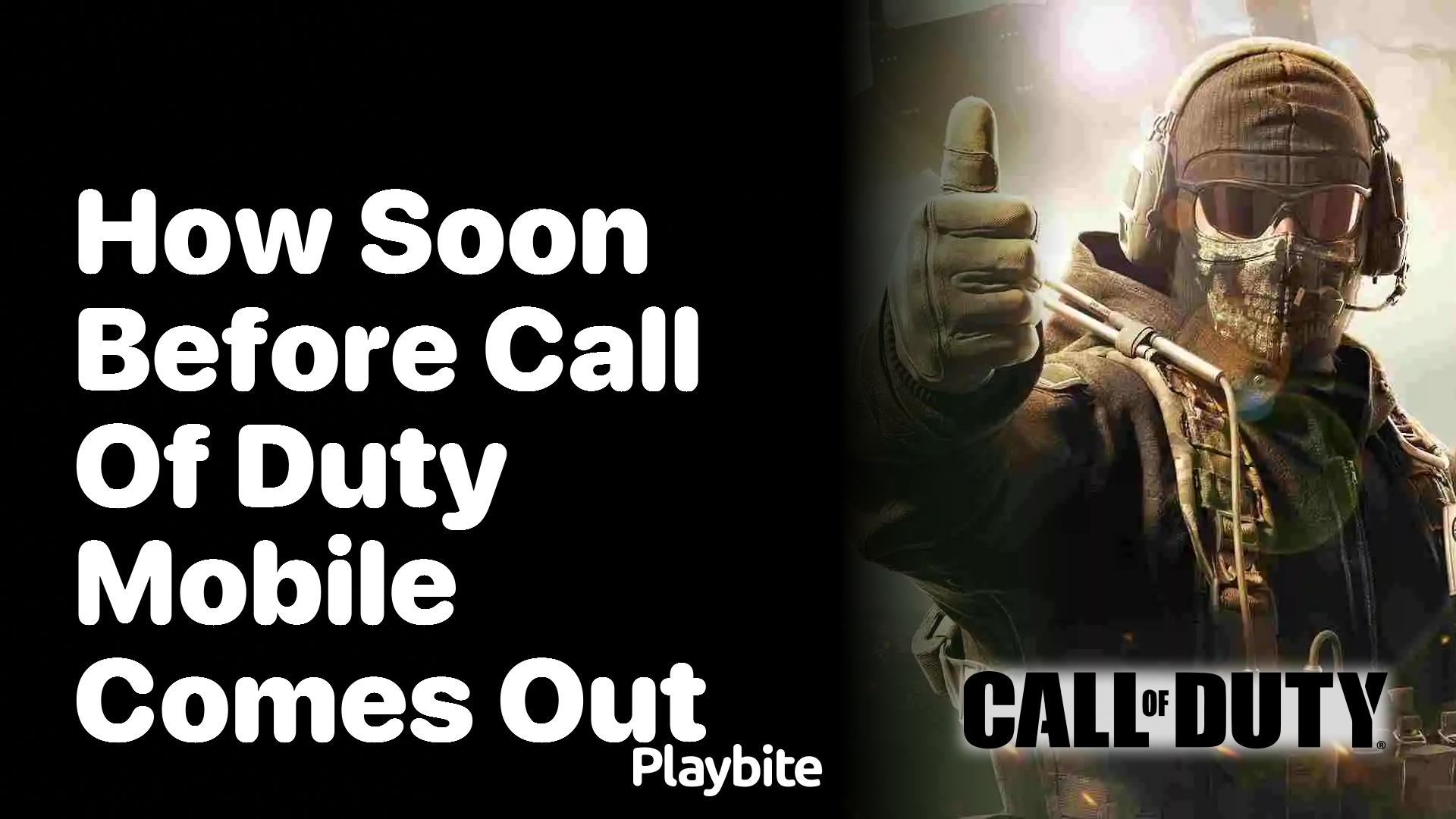 How Soon Before Call of Duty Mobile Comes Out?