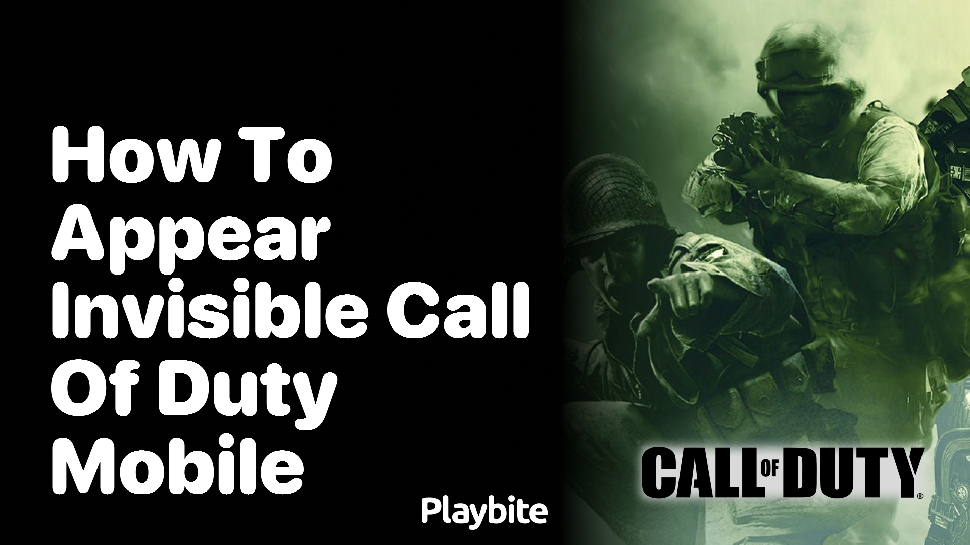 How to Appear Invisible in Call of Duty Mobile?