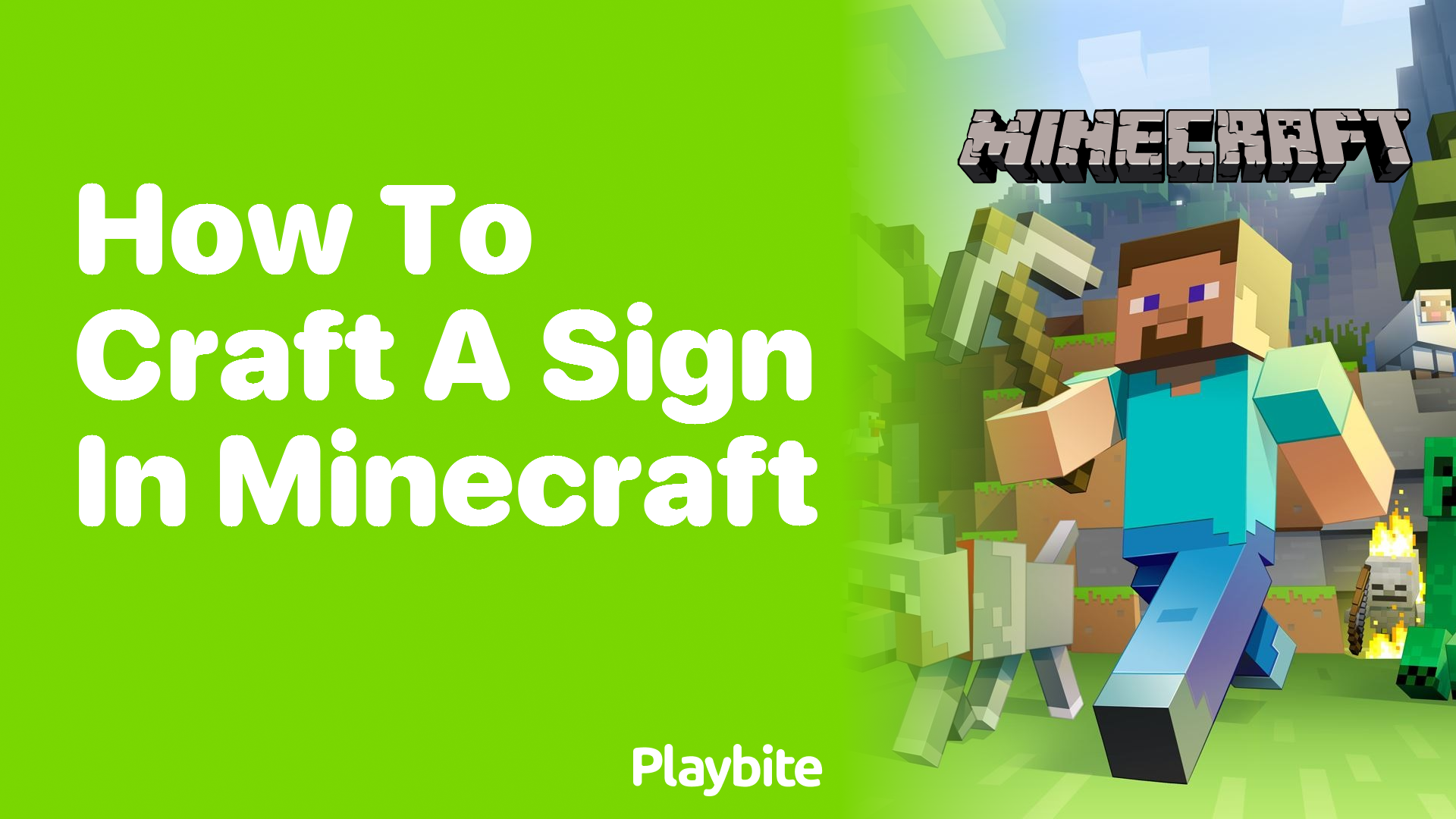 How to Craft a Sign in Minecraft