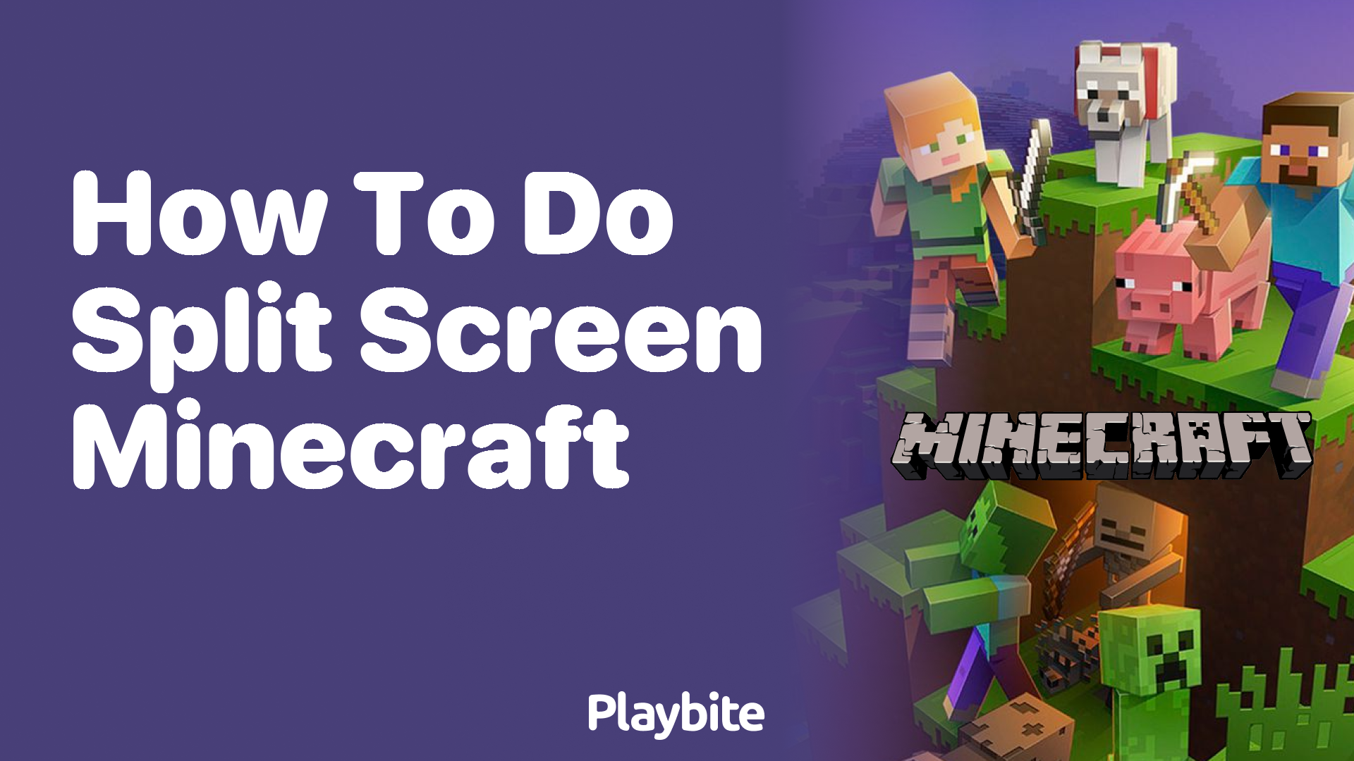 Minecraft deals split screen