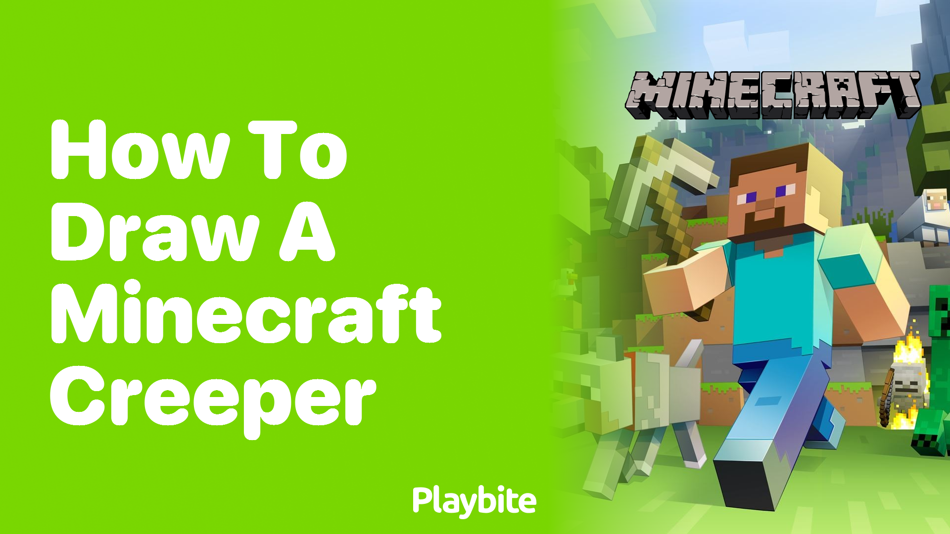 How to draw a creeper from minecraft ( Christmas ) - YouTube
