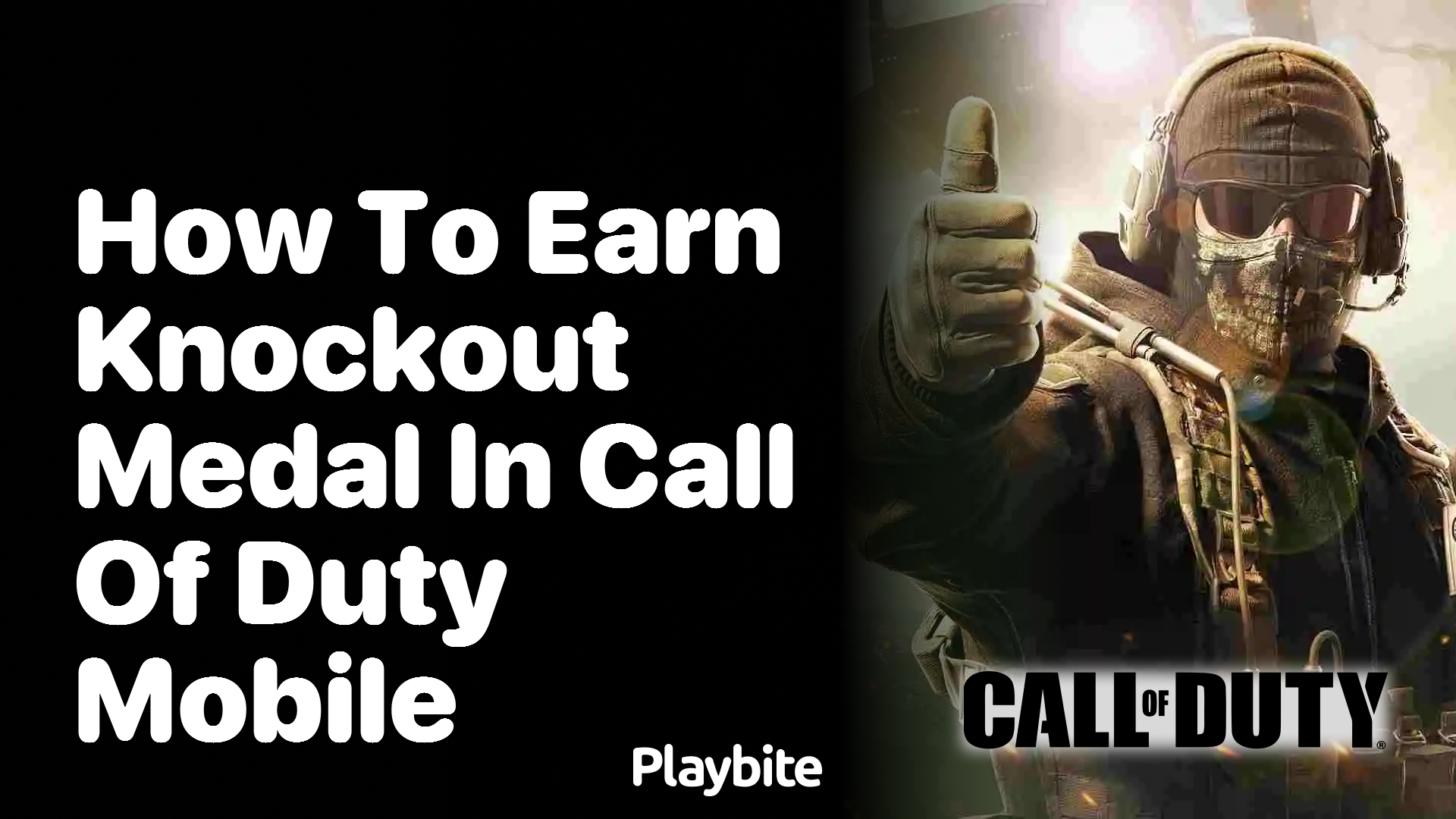 How to Earn the Knockout Medal in Call of Duty Mobile