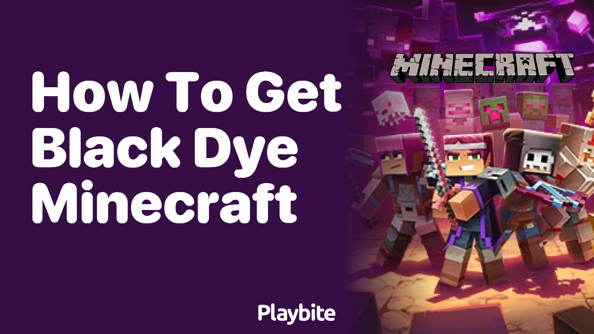 How to Get Black Dye in Minecraft