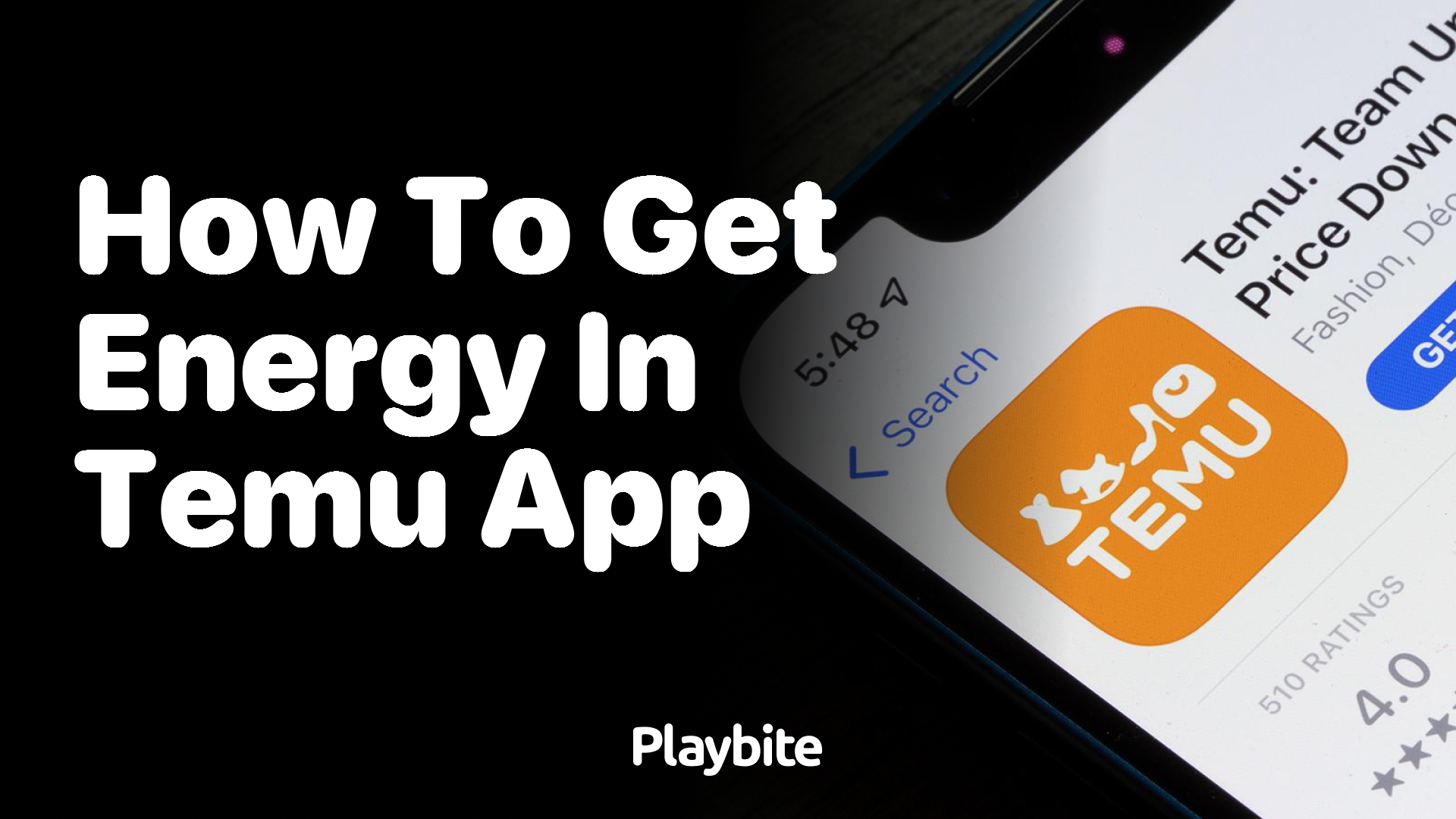 How to Get Energy in the Temu App