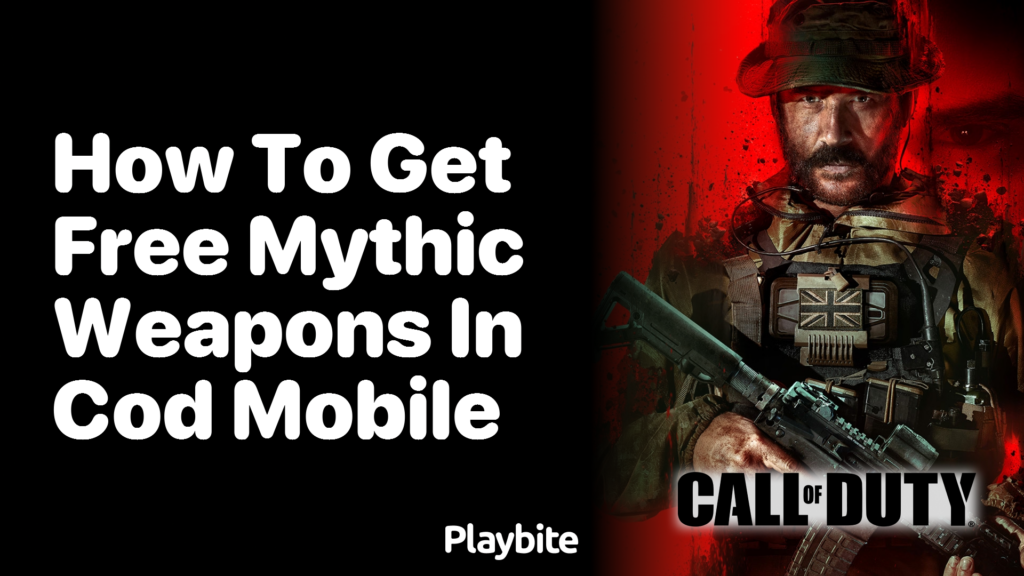 how to get mythic weapons in cod mobile for free hack