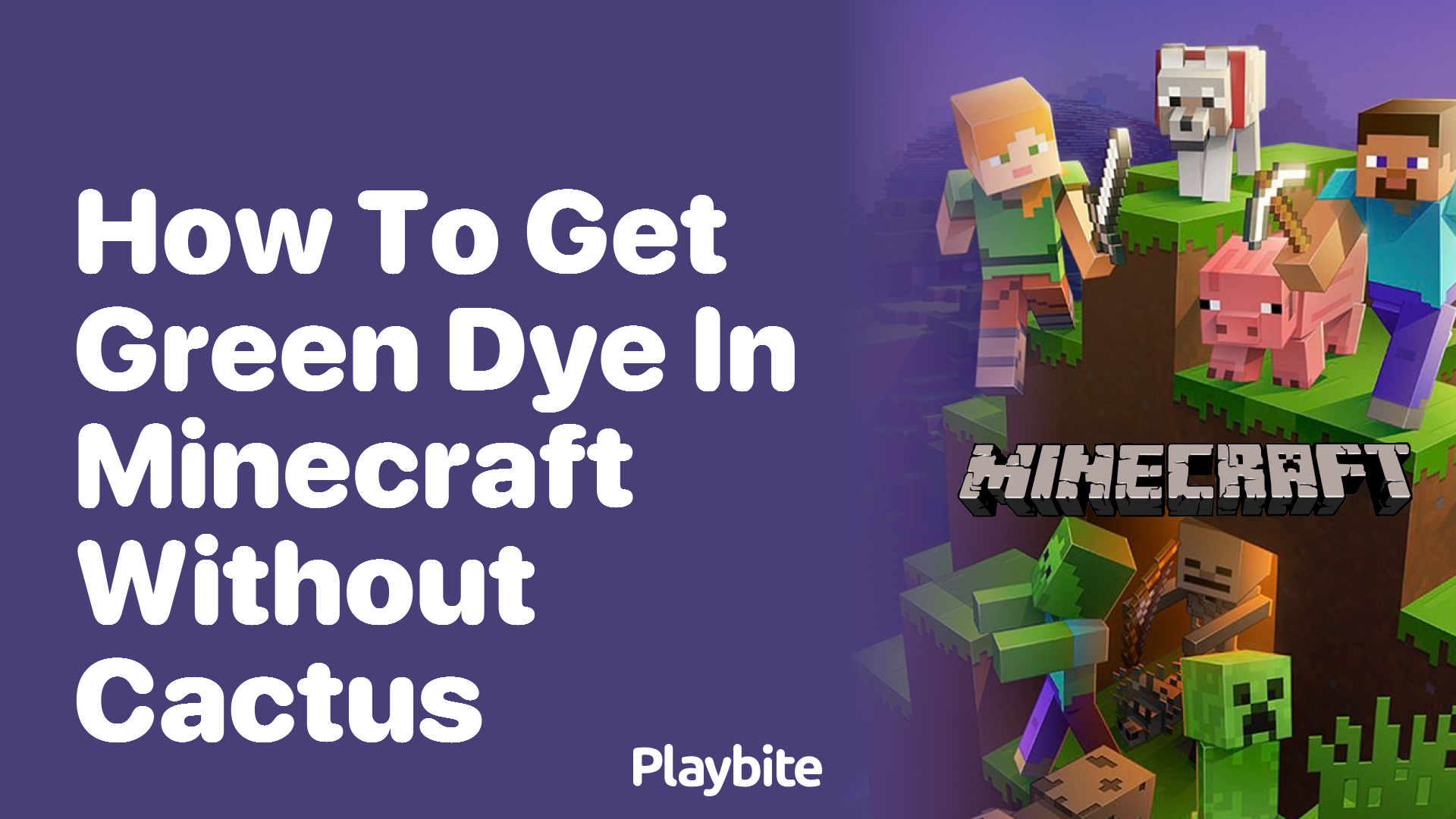 How to Get Green Dye in Minecraft Without Cactus