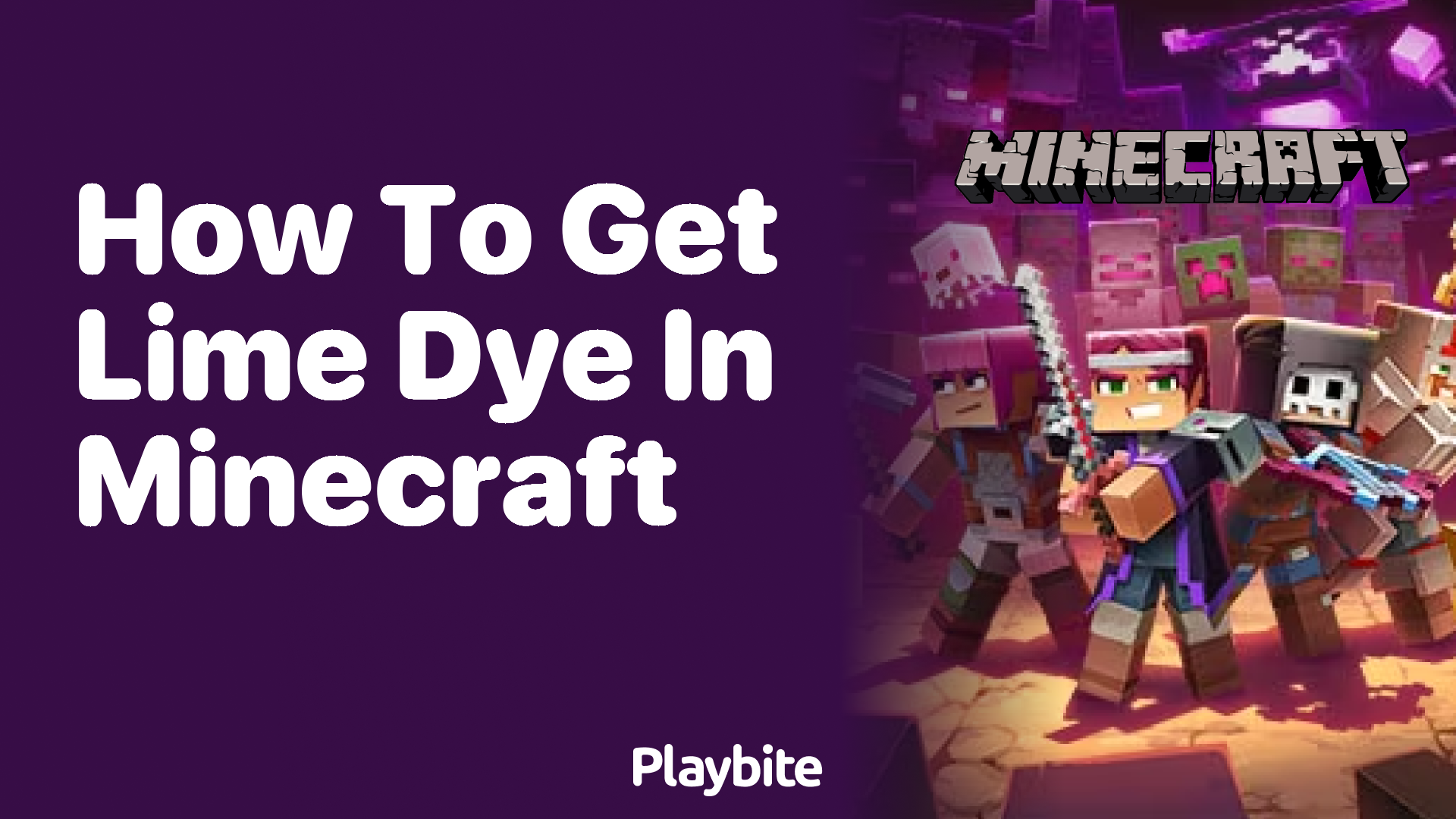 How to Get Lime Dye in Minecraft