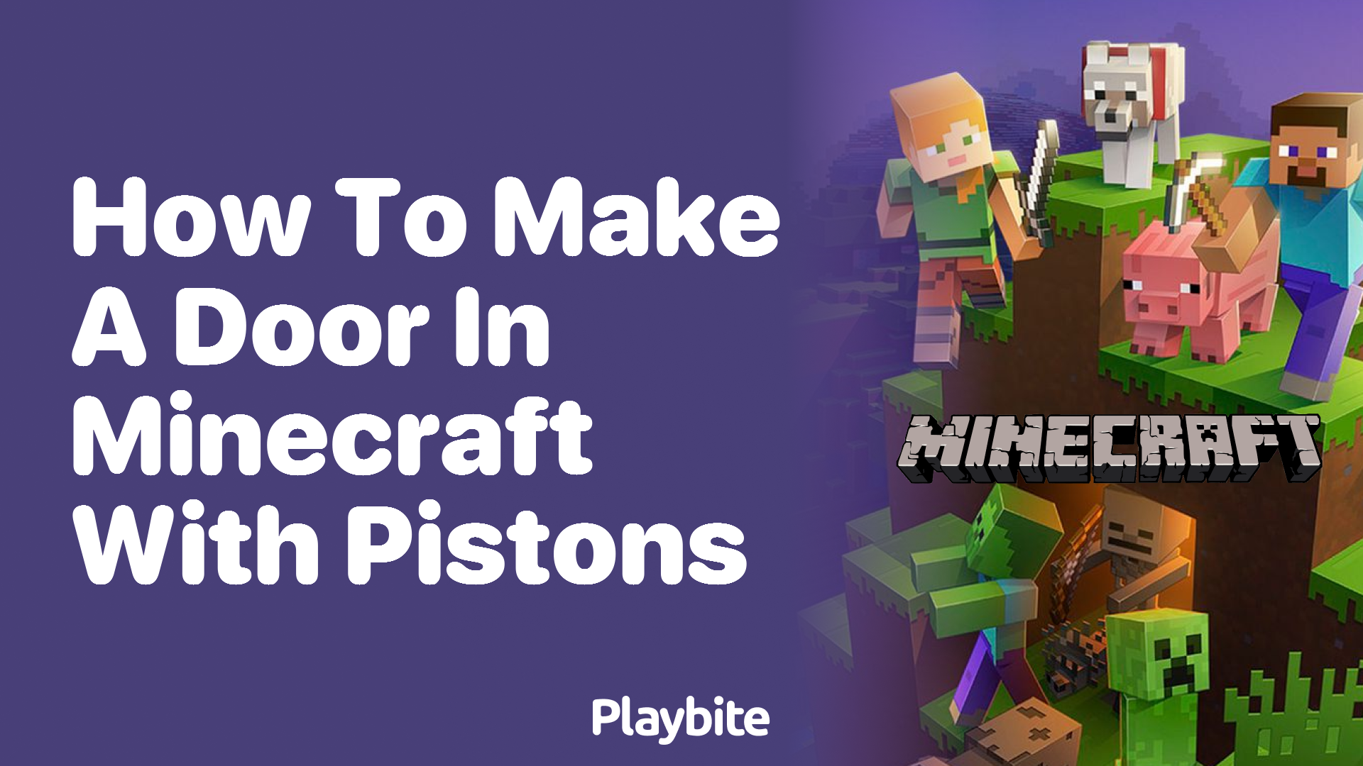 How to Make a Door in Minecraft with Pistons - Playbite