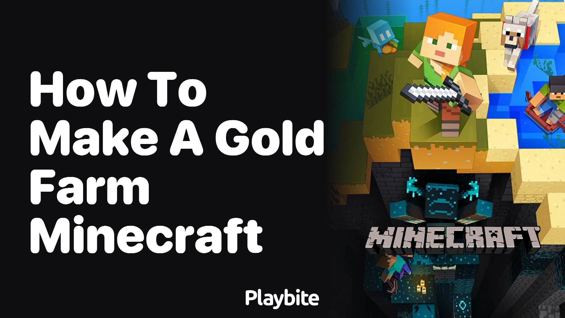 How to make a gold farm in Minecraft