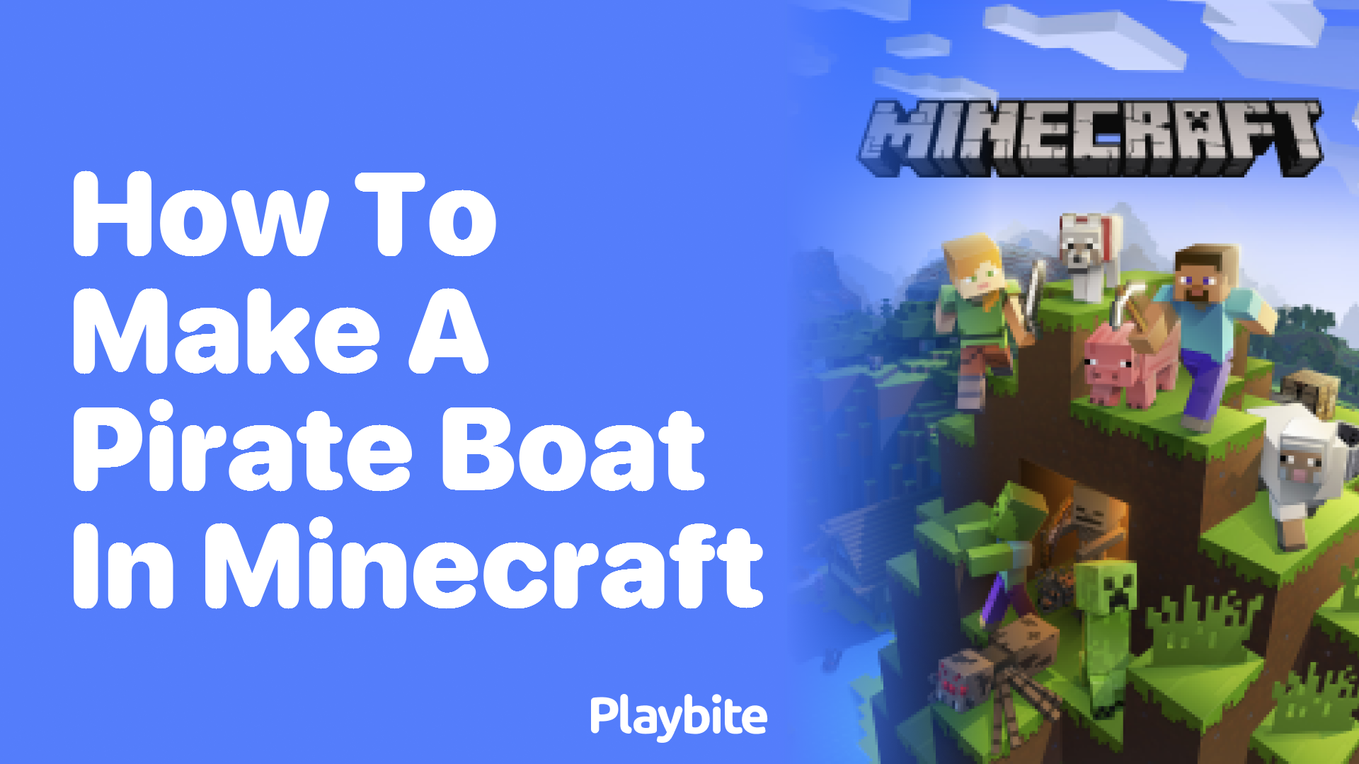 How to Make a Pirate Boat in Minecraft