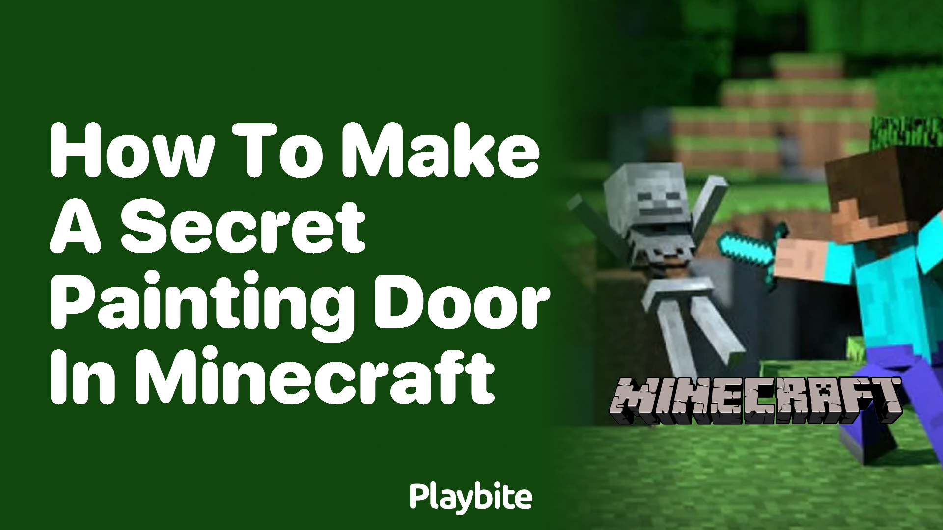 How to Make a Secret Painting Door in Minecraft Playbite