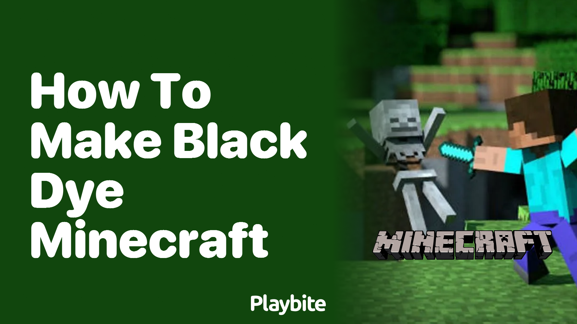 How to Make Black Dye in Minecraft - Playbite