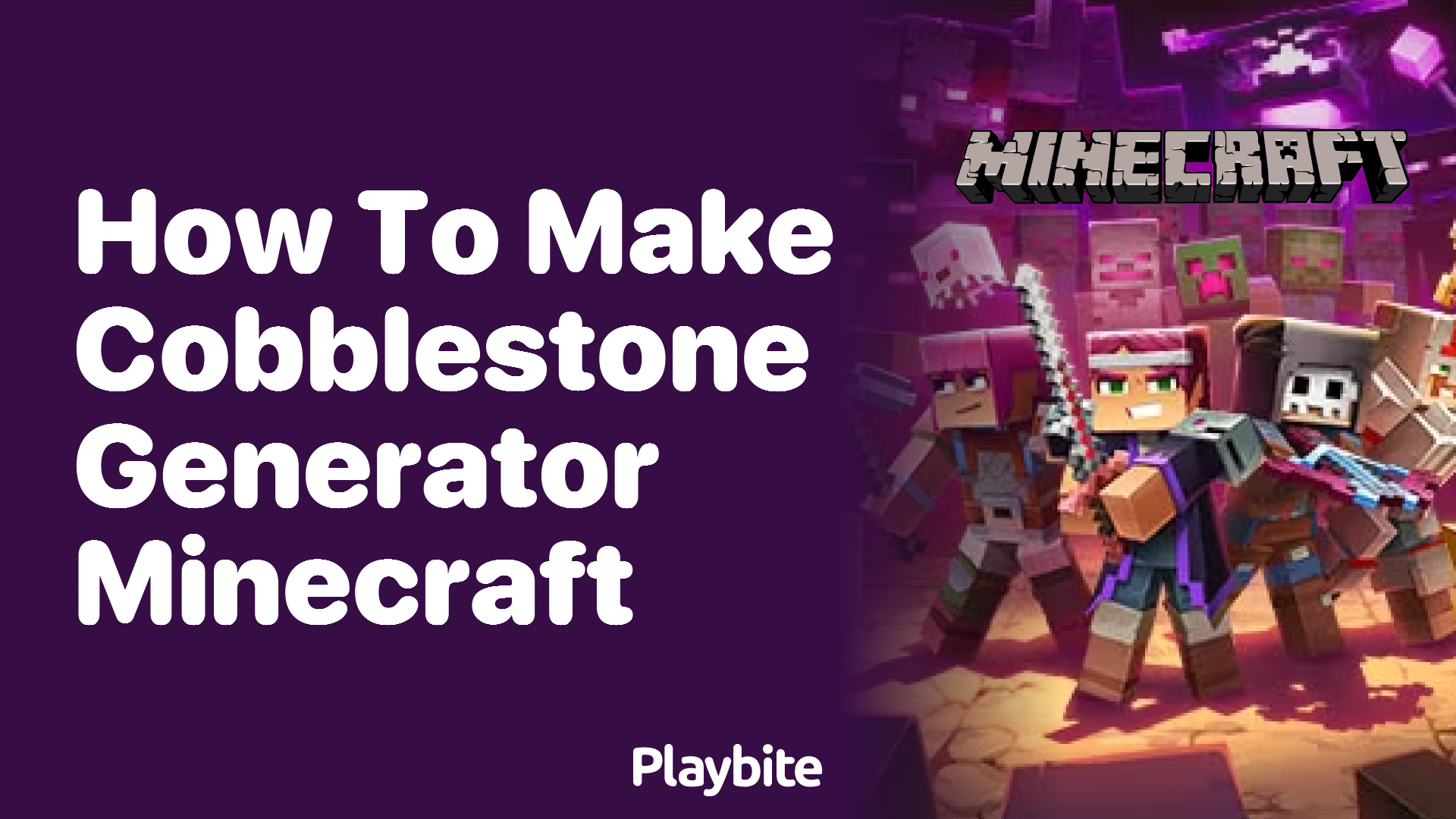 How to Make a Cobblestone Generator in Minecraft