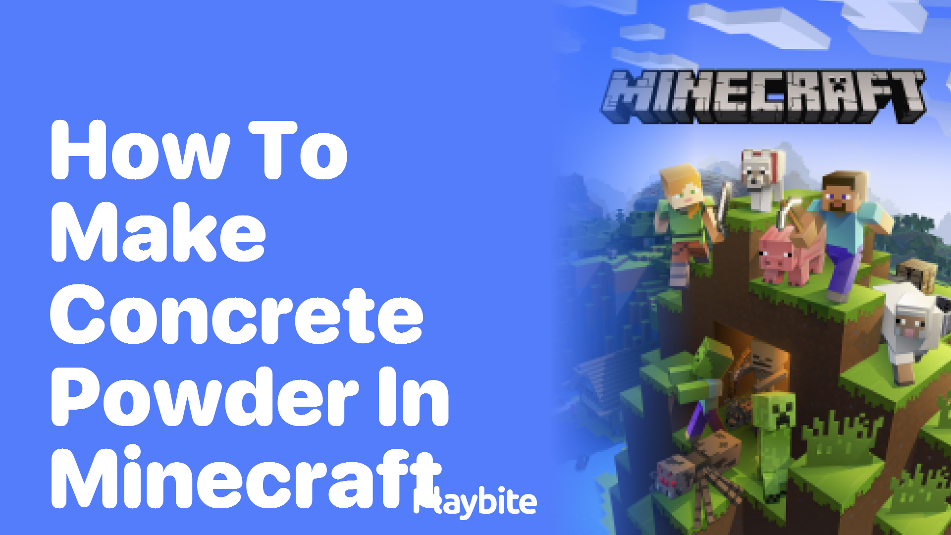 How to Make Concrete Powder in Minecraft