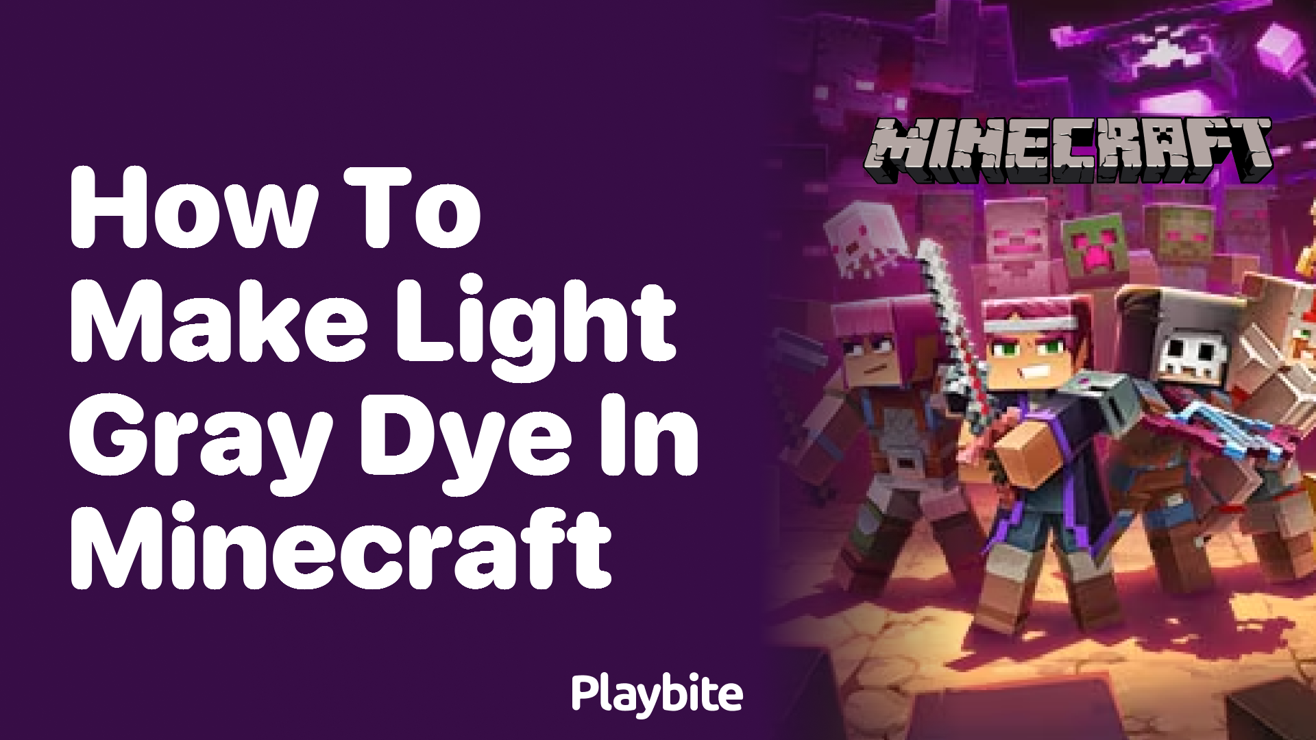 How to Make Light Gray Dye in Minecraft