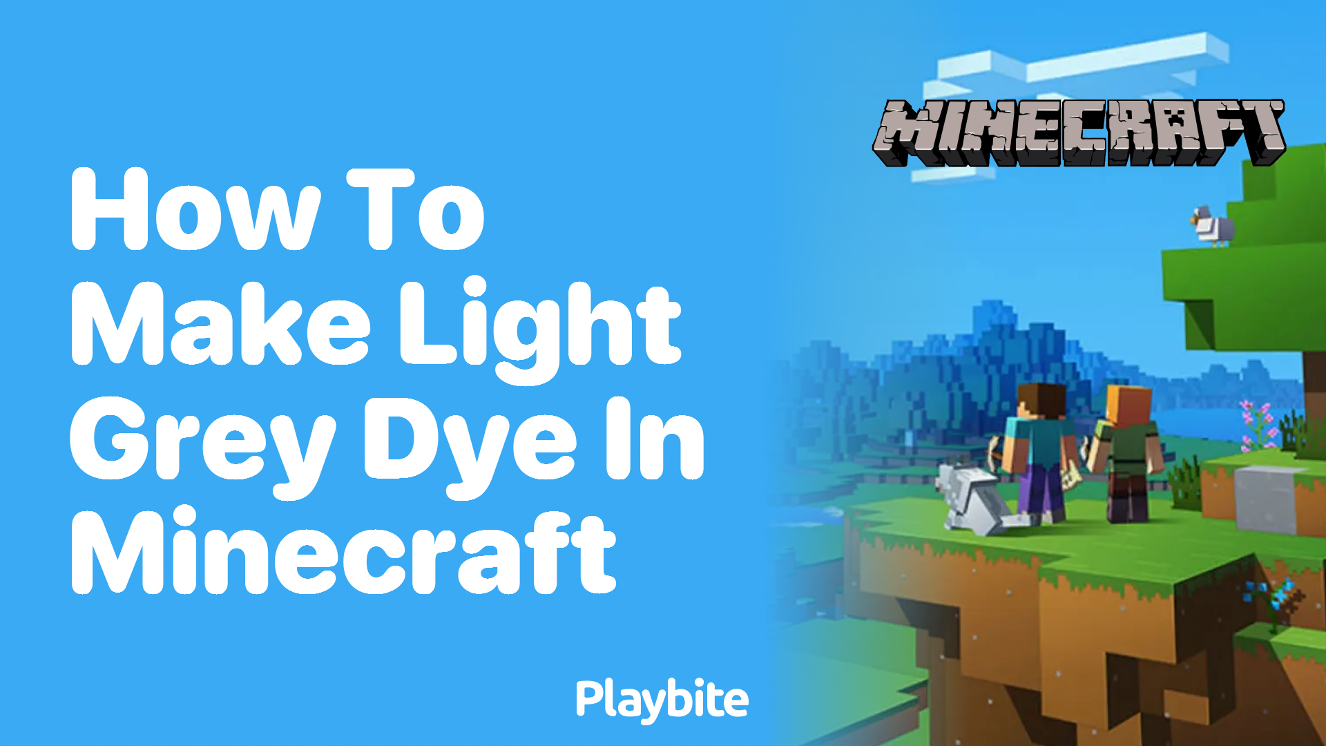 How to Make Light Grey Dye in Minecraft