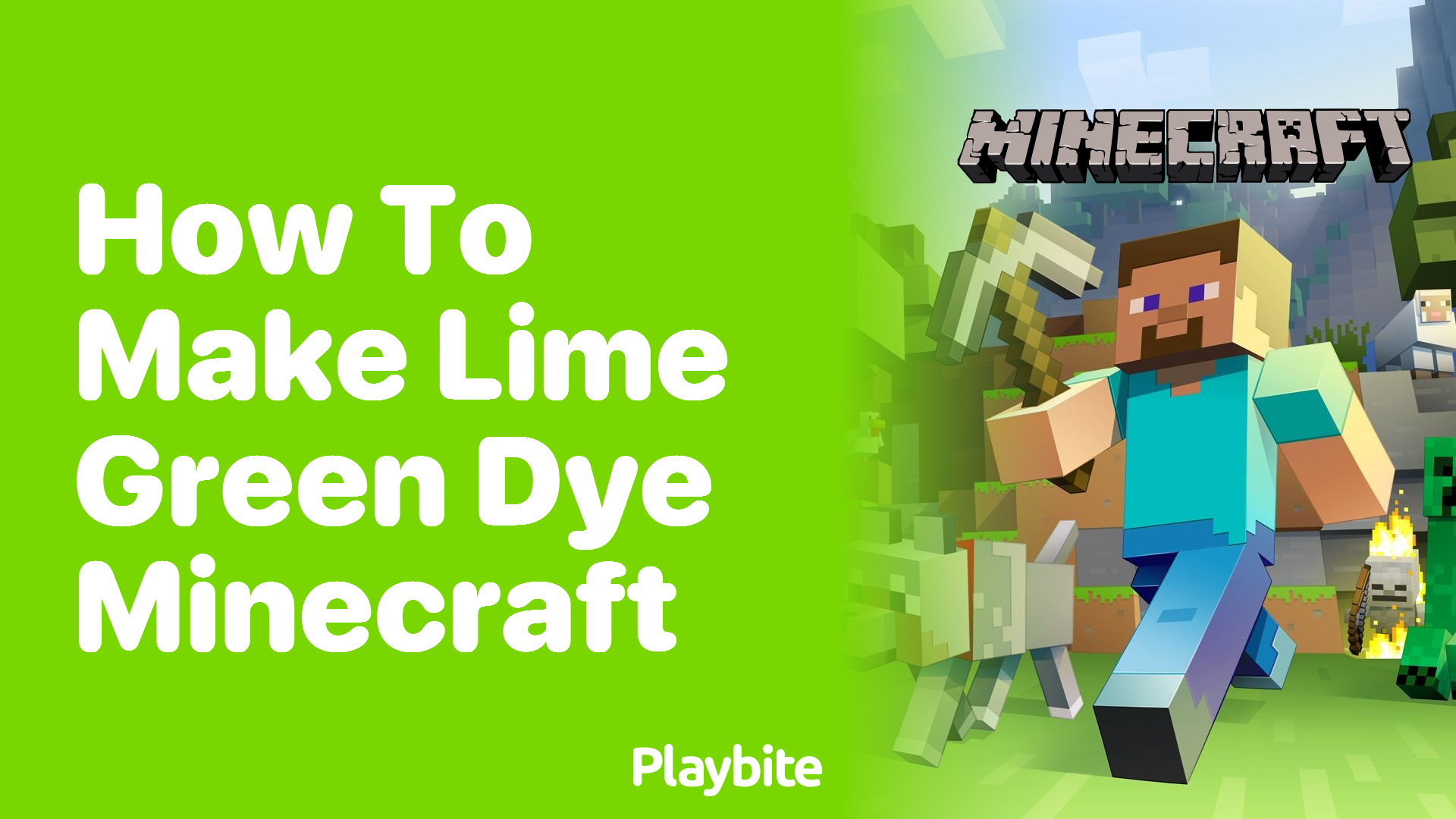 How to Make Lime Green Dye in Minecraft