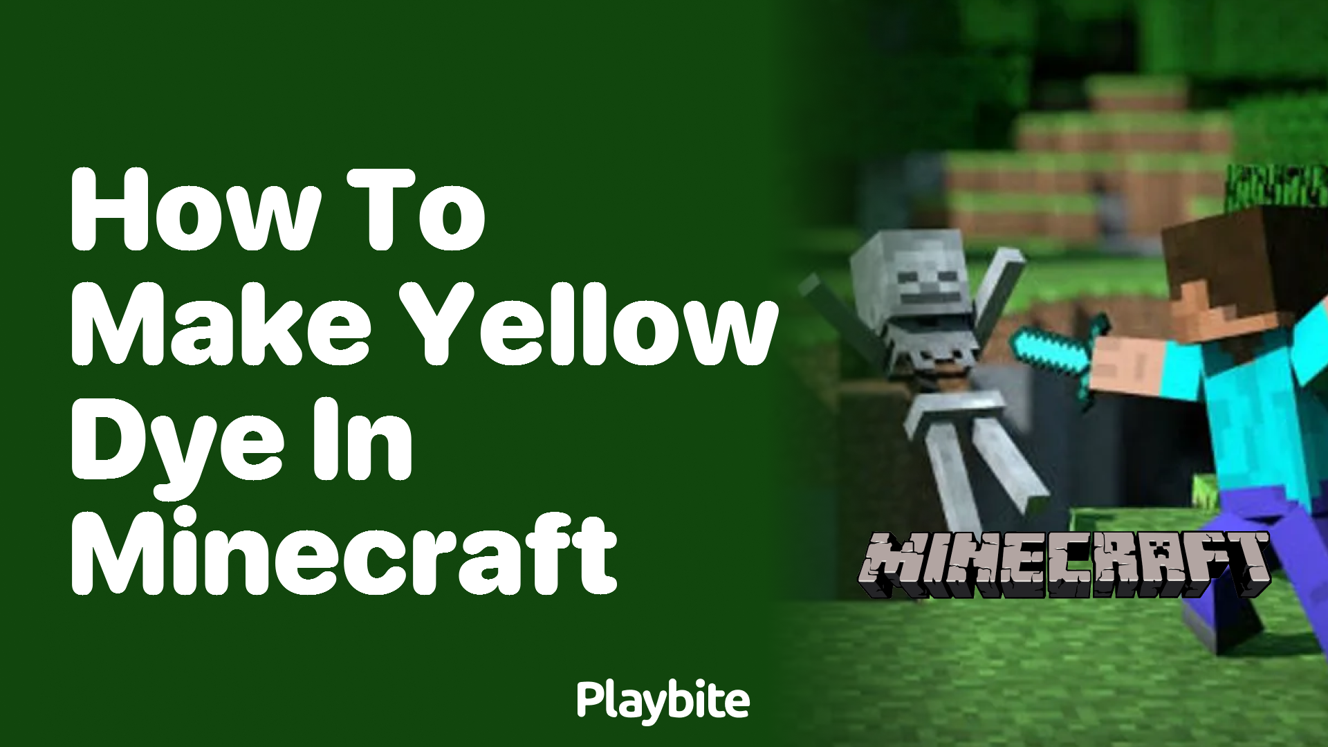 How to Make Yellow Dye in Minecraft