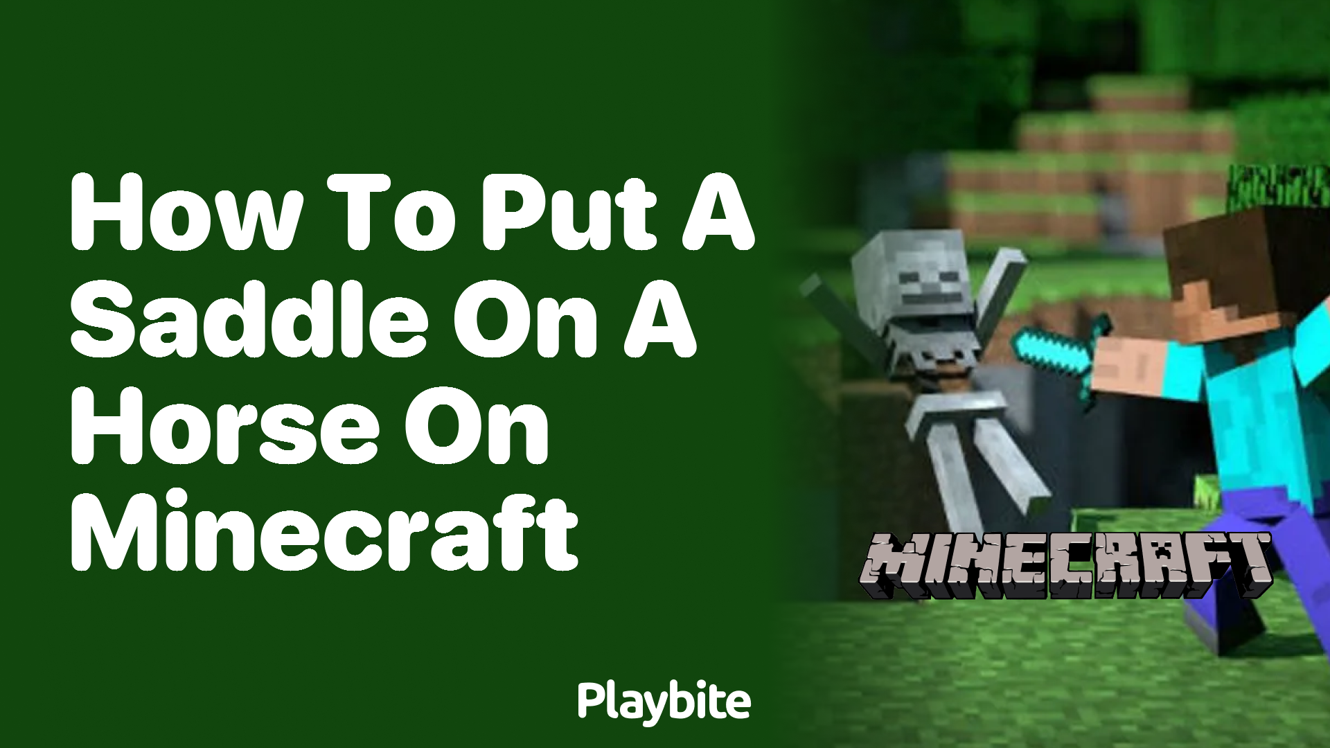 How to Put a Saddle on a Horse in Minecraft