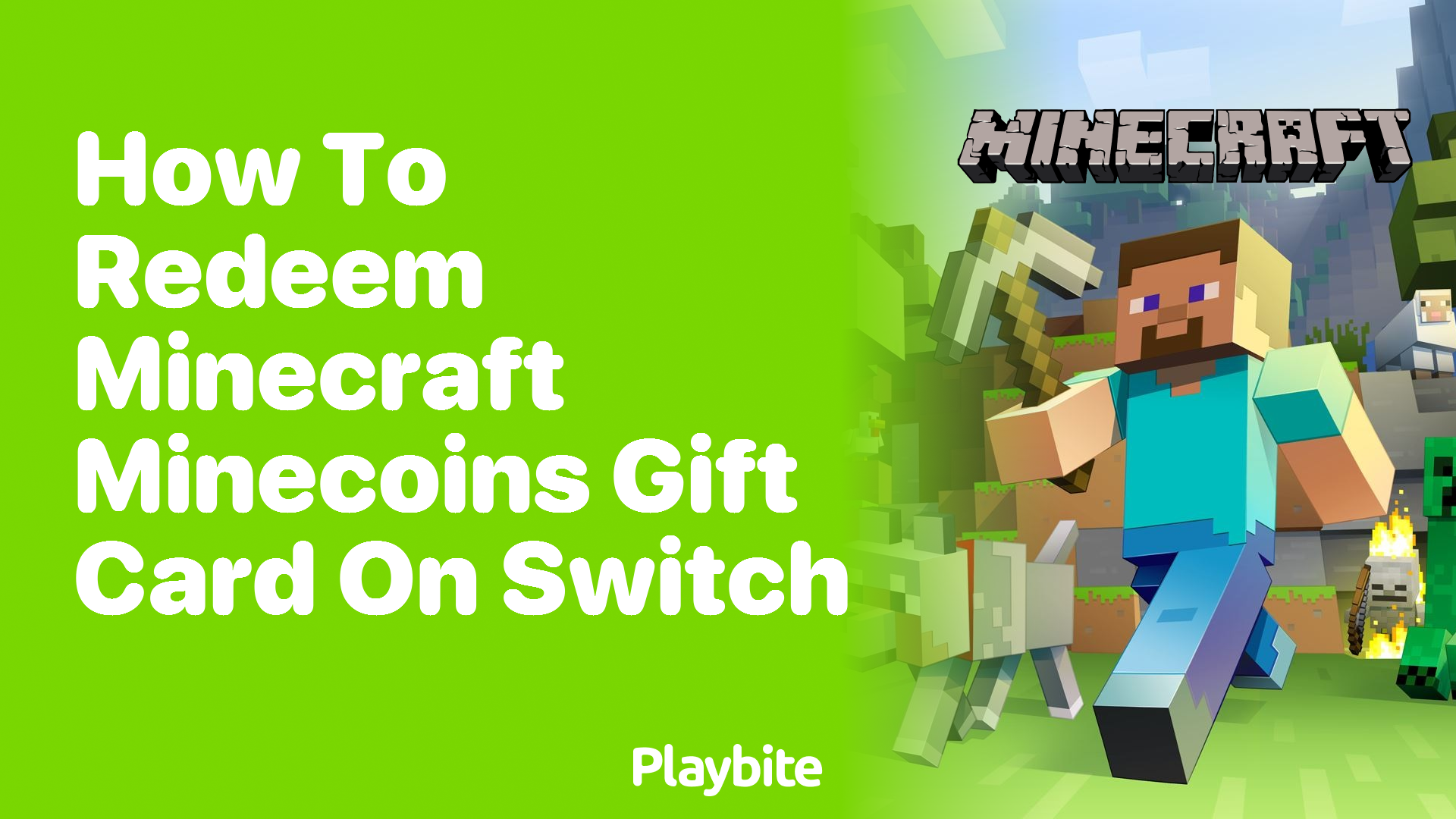 How to Redeem Minecraft Minecoins Gift Card on Switch