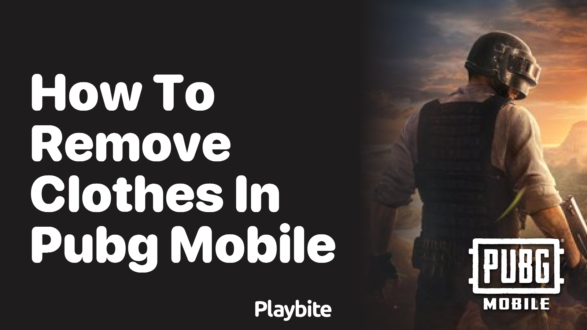 How to Remove Clothes in PUBG Mobile