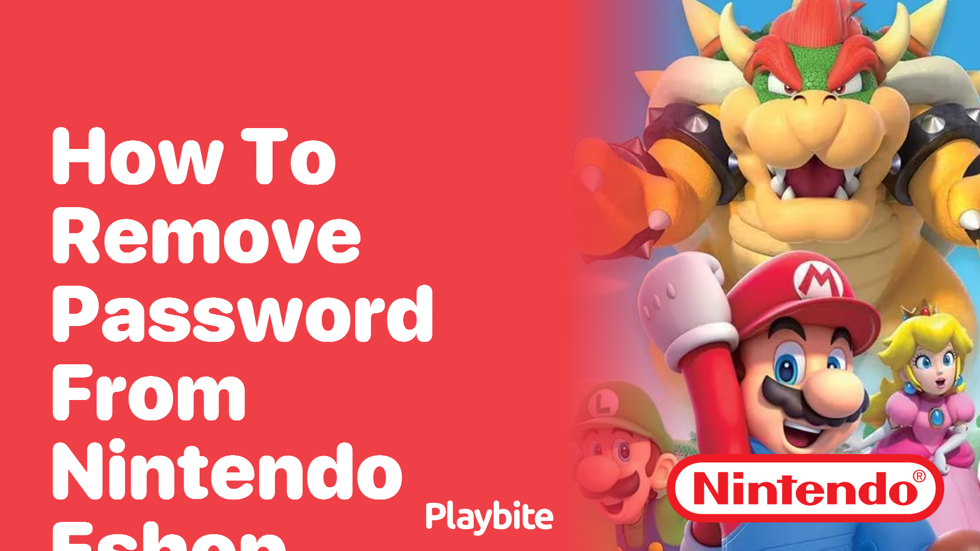 How to Remove a Password From Nintendo eShop