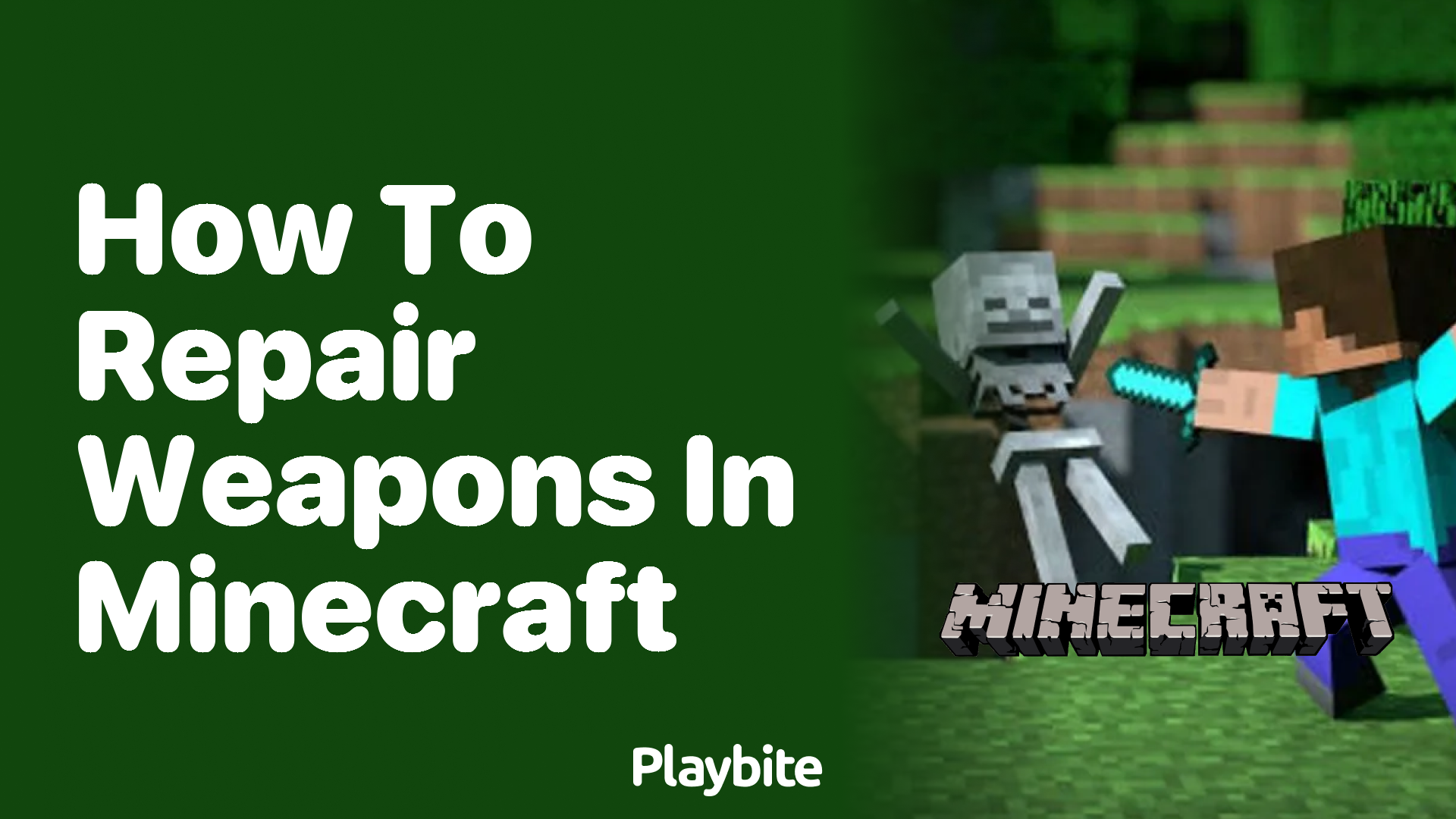 How to Repair Weapons in Minecraft