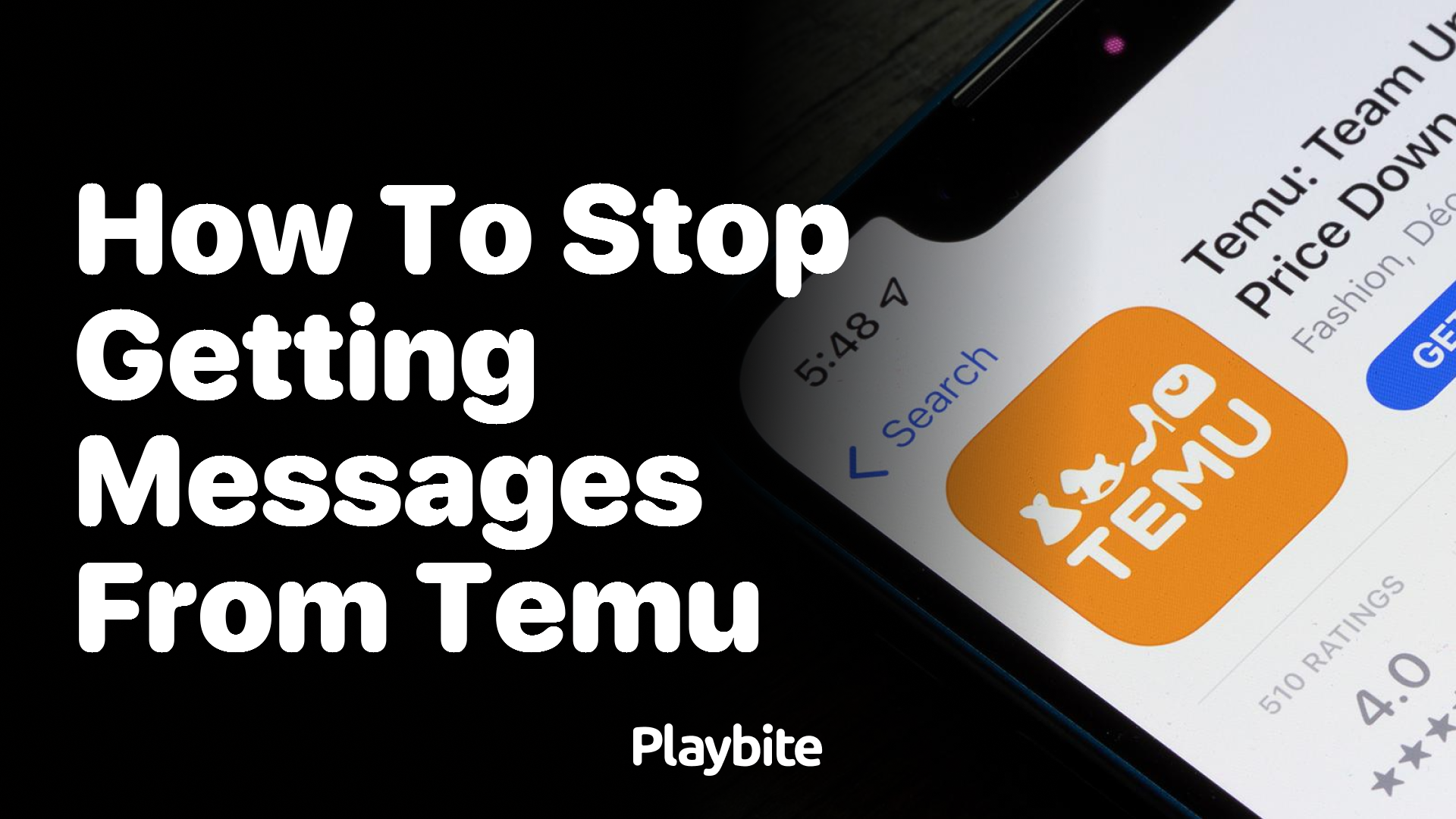 How to Stop Getting Messages from Temu