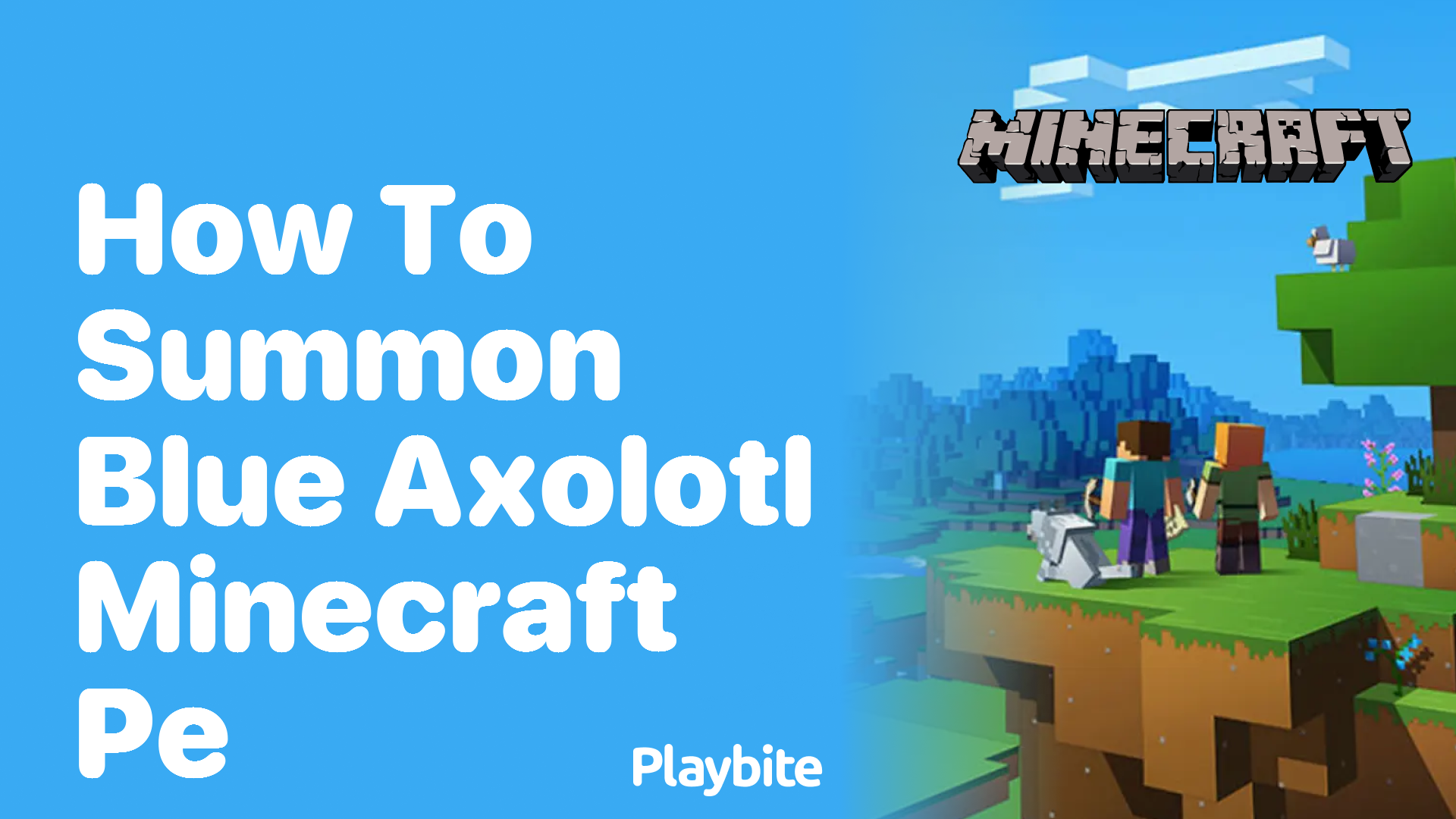 How to Summon a Blue Axolotl in Minecraft PE