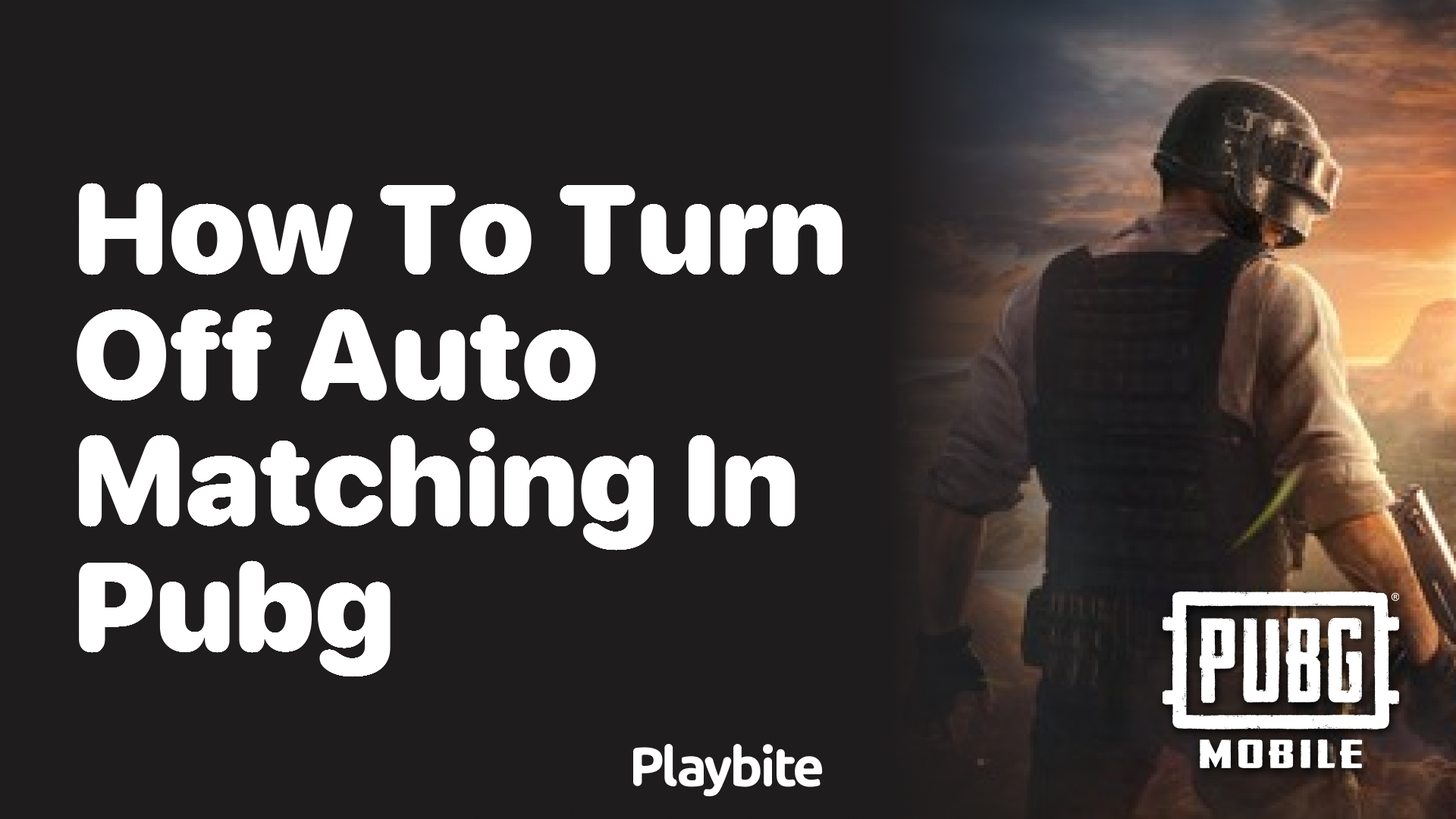 How to Turn Off Auto Matching in PUBG Mobile