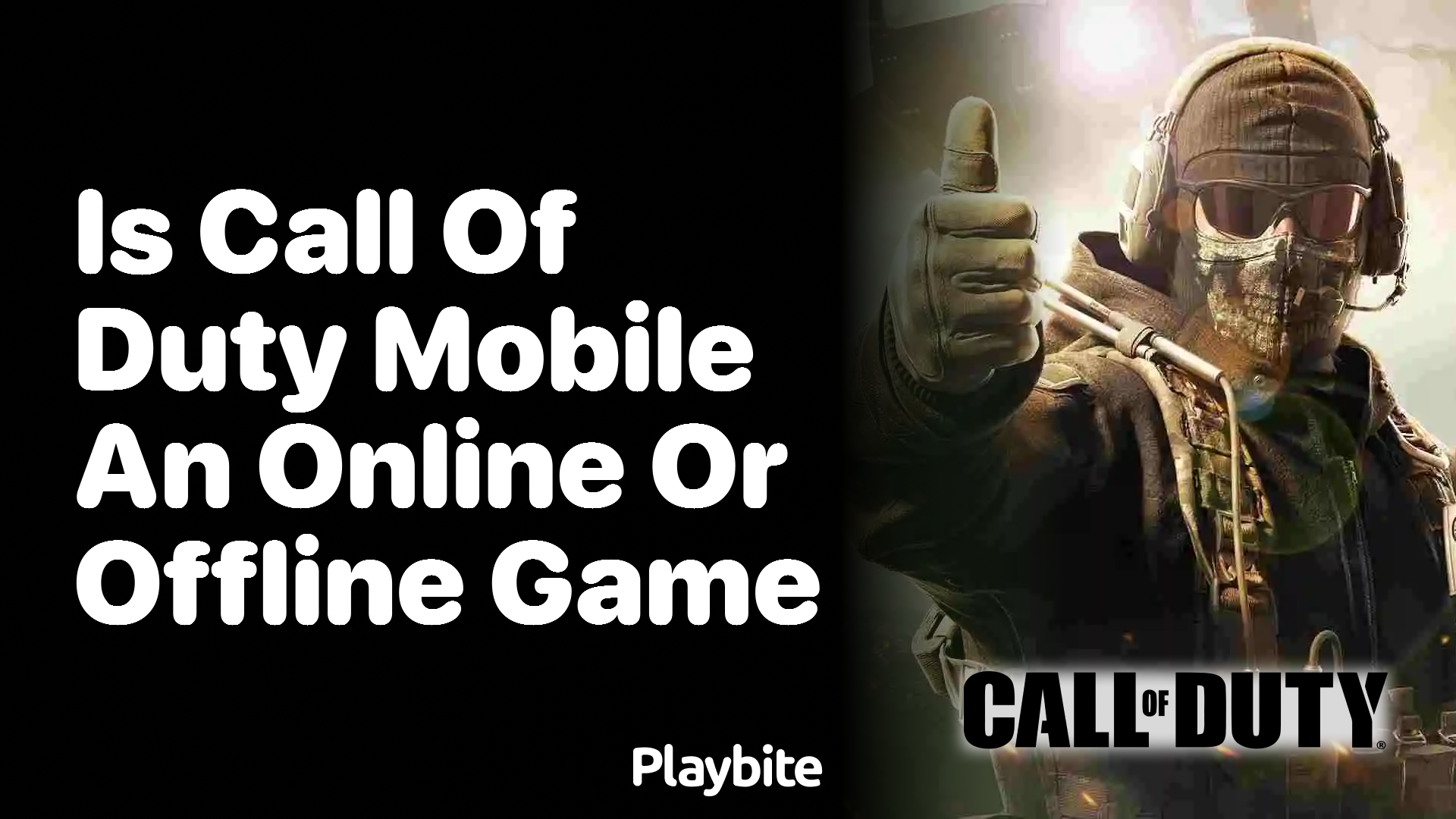 Is Call of Duty Mobile an Online or Offline Game?