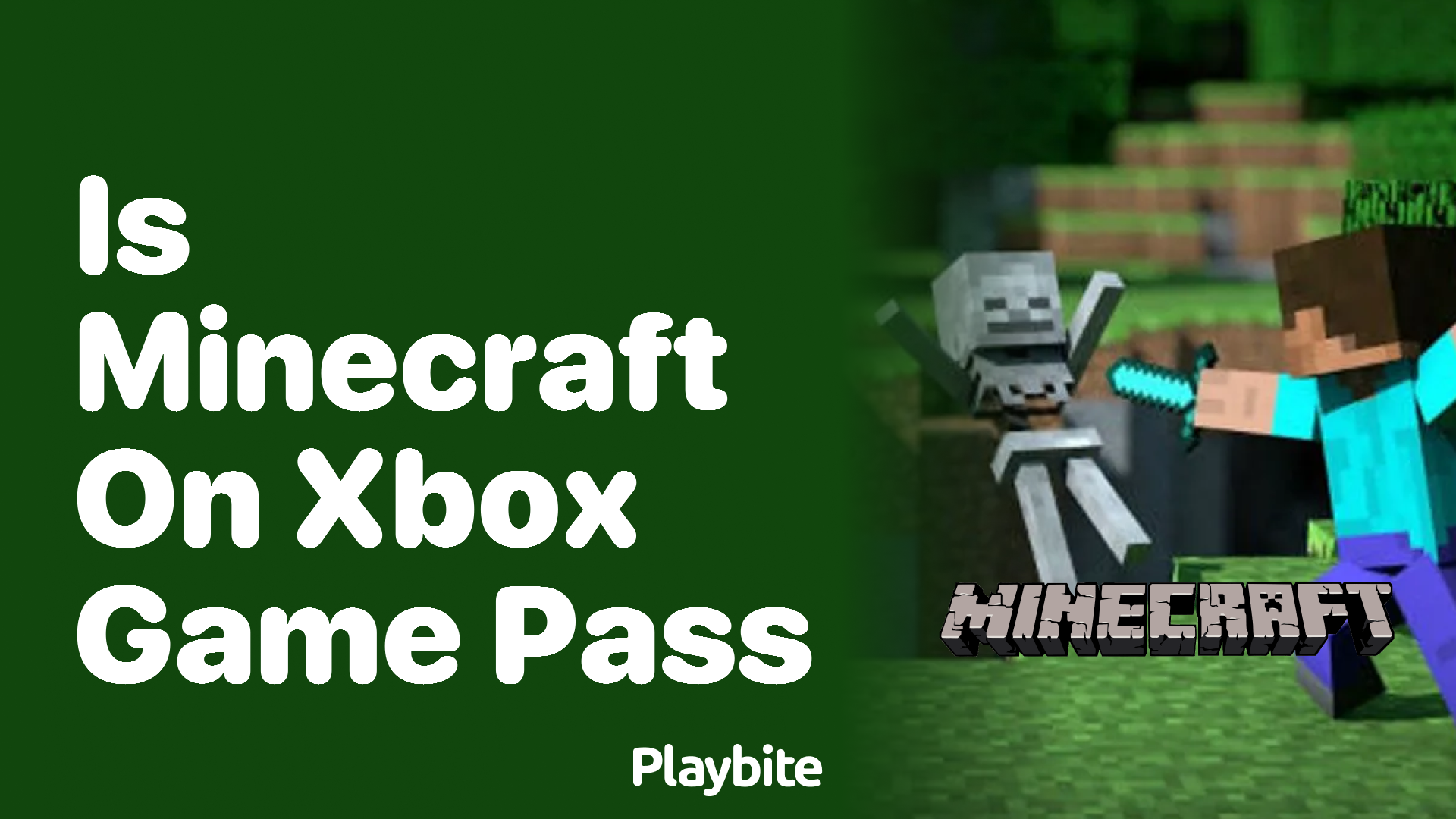 Minecraft: Play with Game Pass