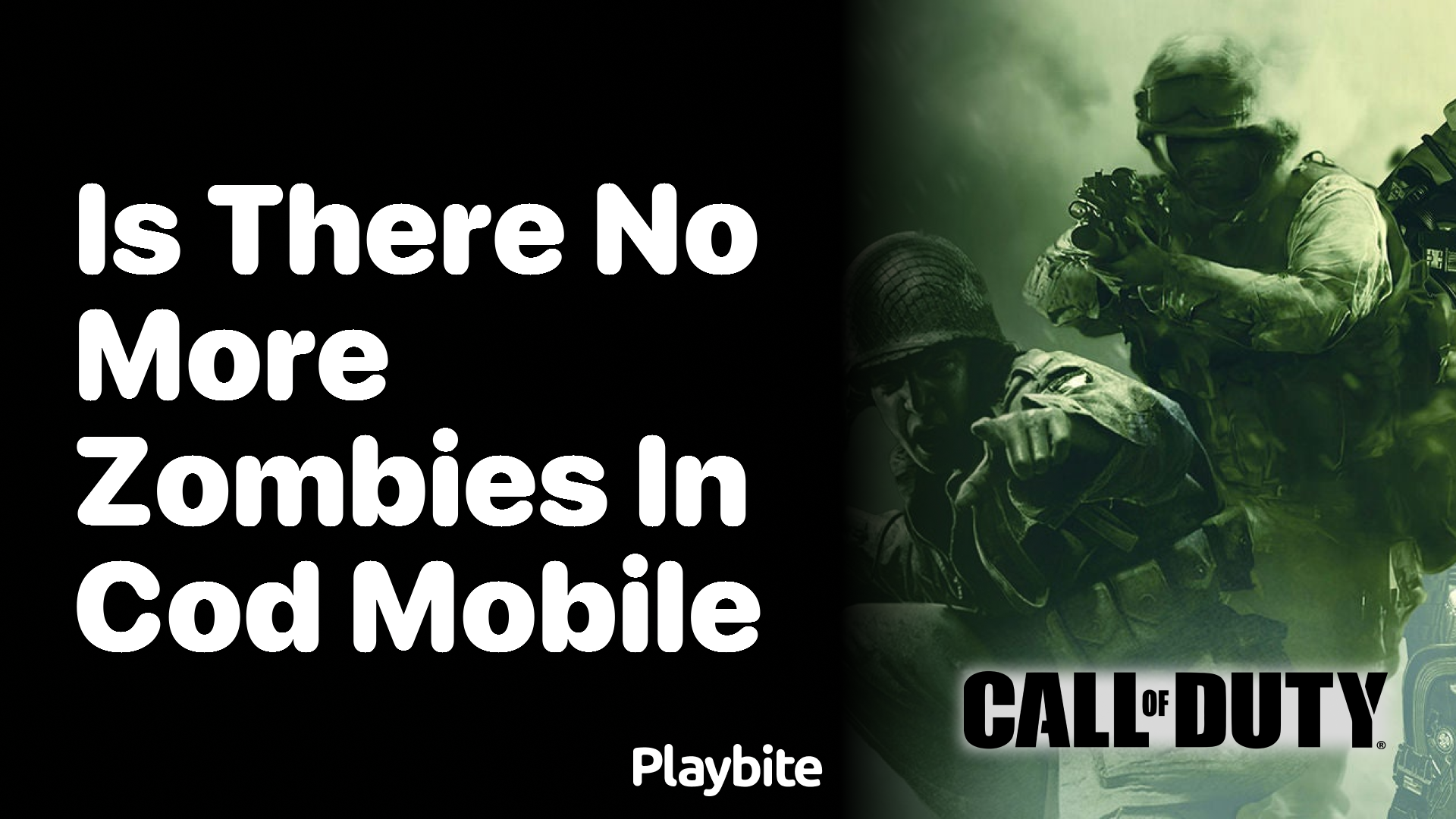 Is There No More Zombies in COD Mobile?