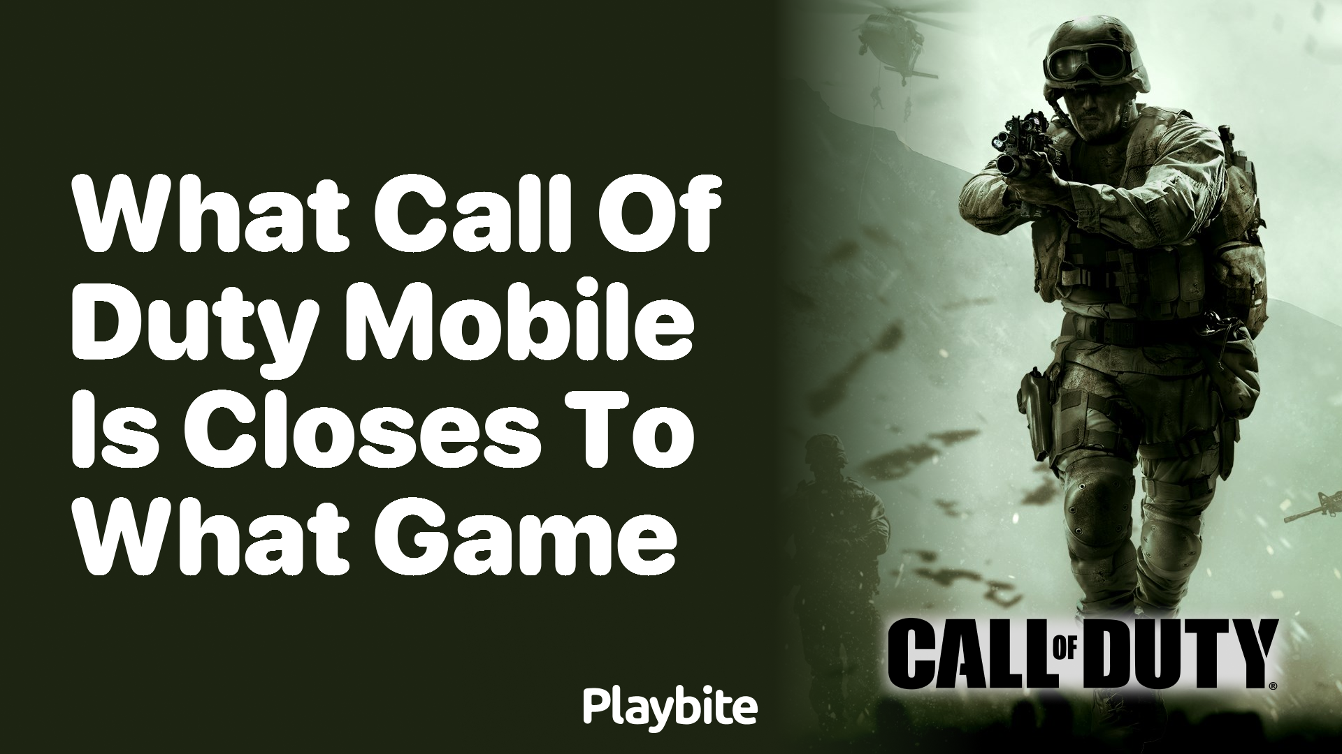 What Game is Call of Duty Mobile Most Similar To?