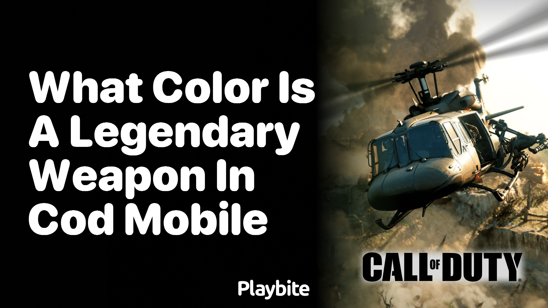 What Color is a Legendary Weapon in COD Mobile?