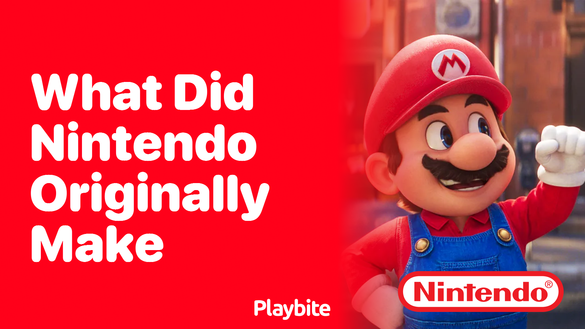 What Did Nintendo Originally Make Before They Became Gaming Giants?