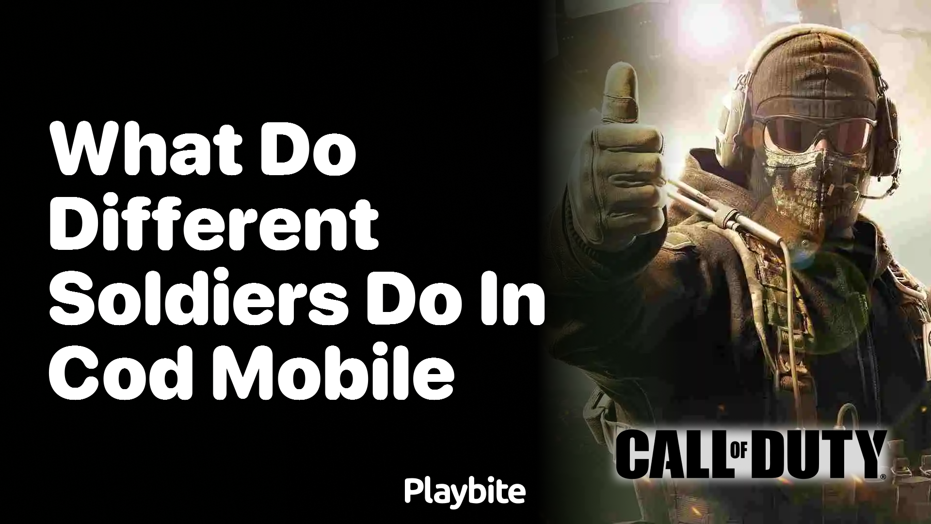 What Do Different Soldiers Do in COD Mobile?