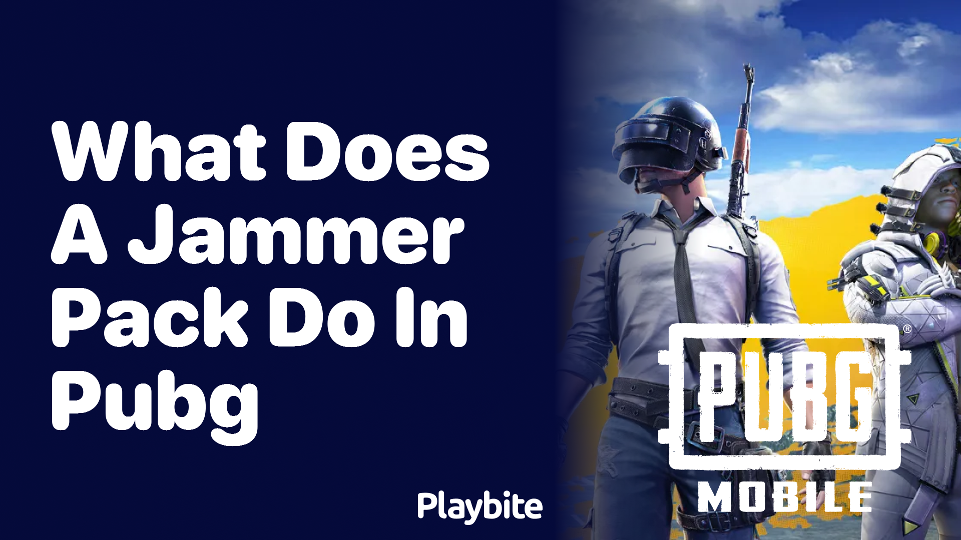 What Does a Jammer Pack Do in PUBG?