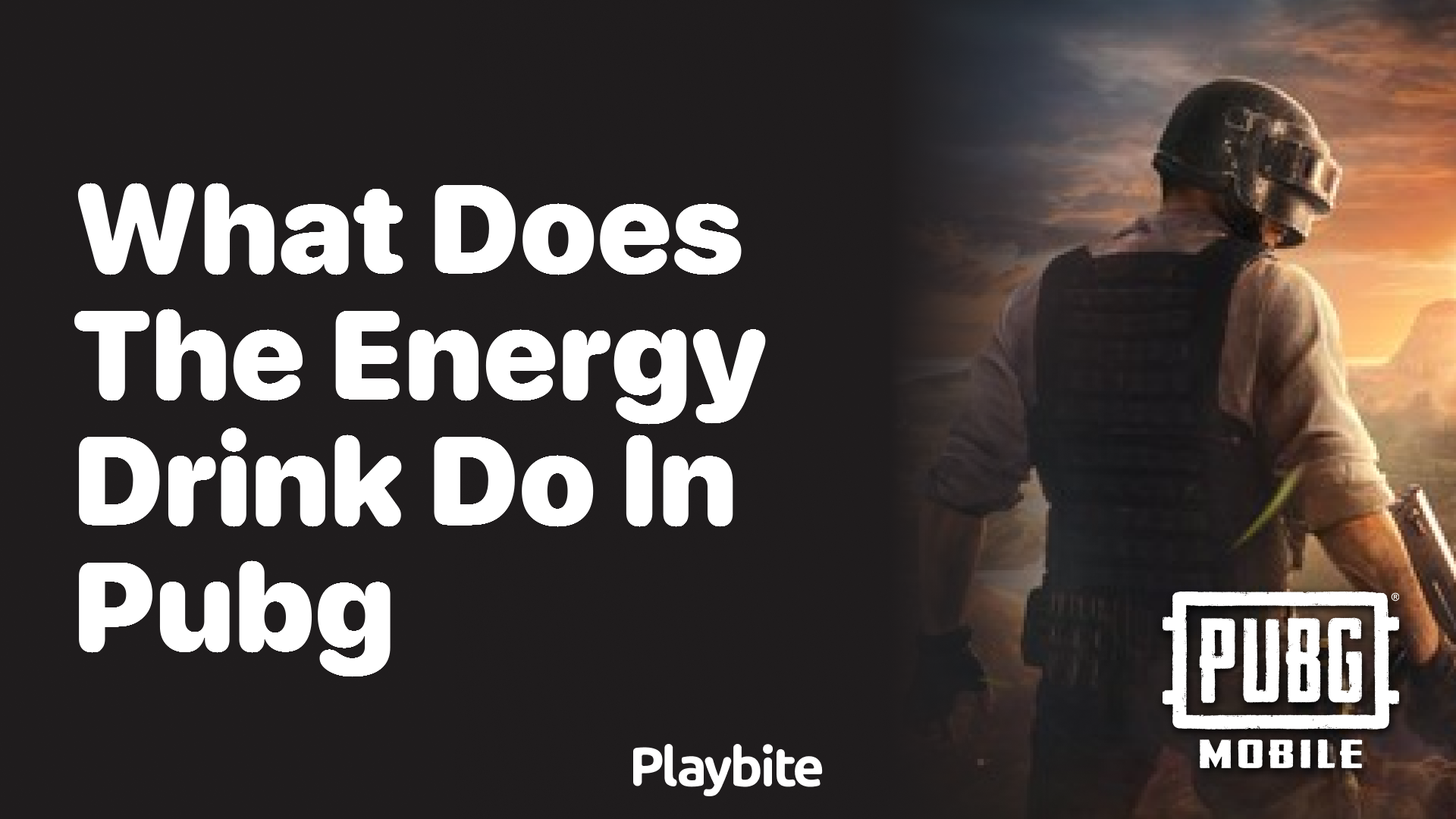 What Does the Energy Drink Do in PUBG Mobile?