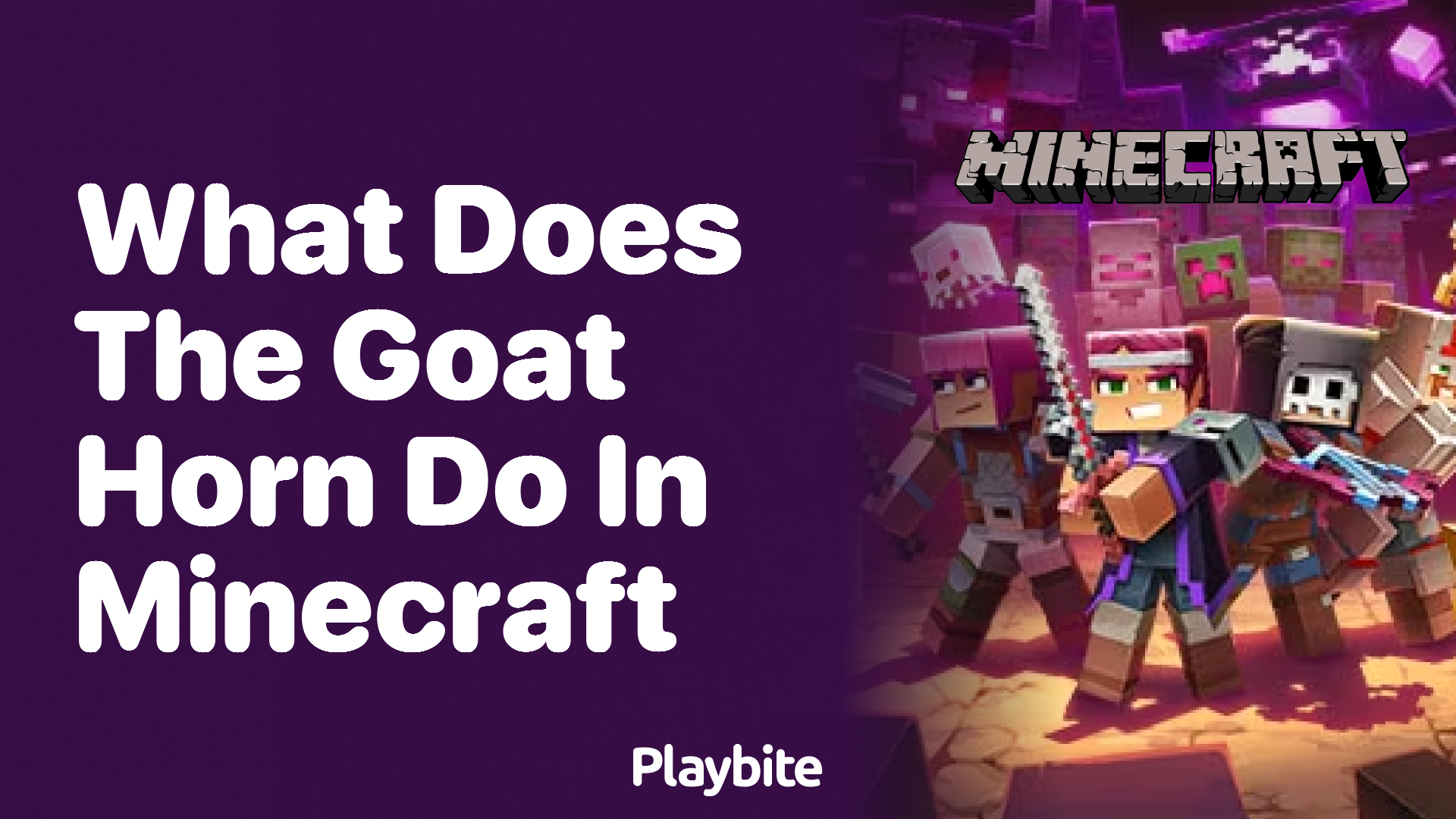 What Does The Goat Horn Do In Minecraft? Discover Its Secrets! - Playbite