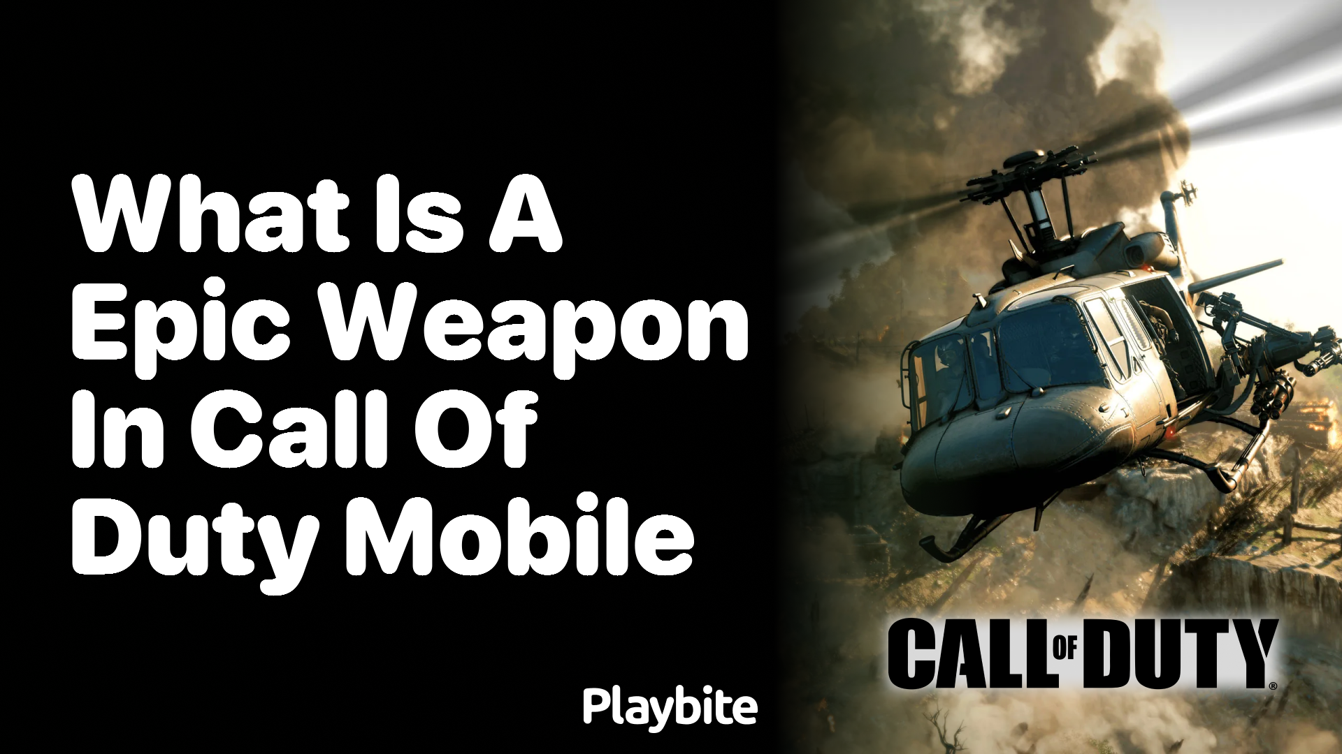 What Is an Epic Weapon in Call of Duty Mobile?