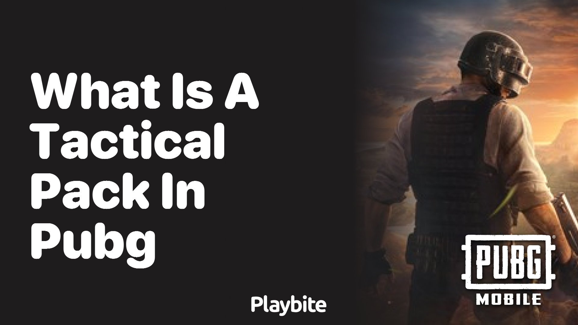 What Is a Tactical Pack in PUBG Mobile?