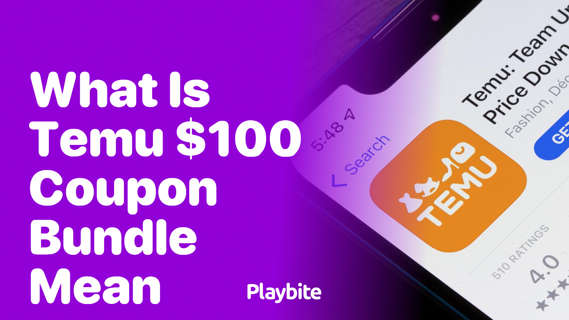 What does the Temu $100 Coupon Bundle Mean?